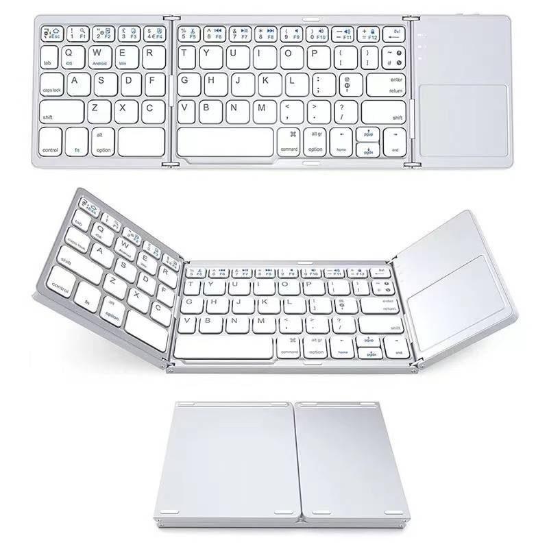 Foldable Wireless keyboard With Touchpad 4