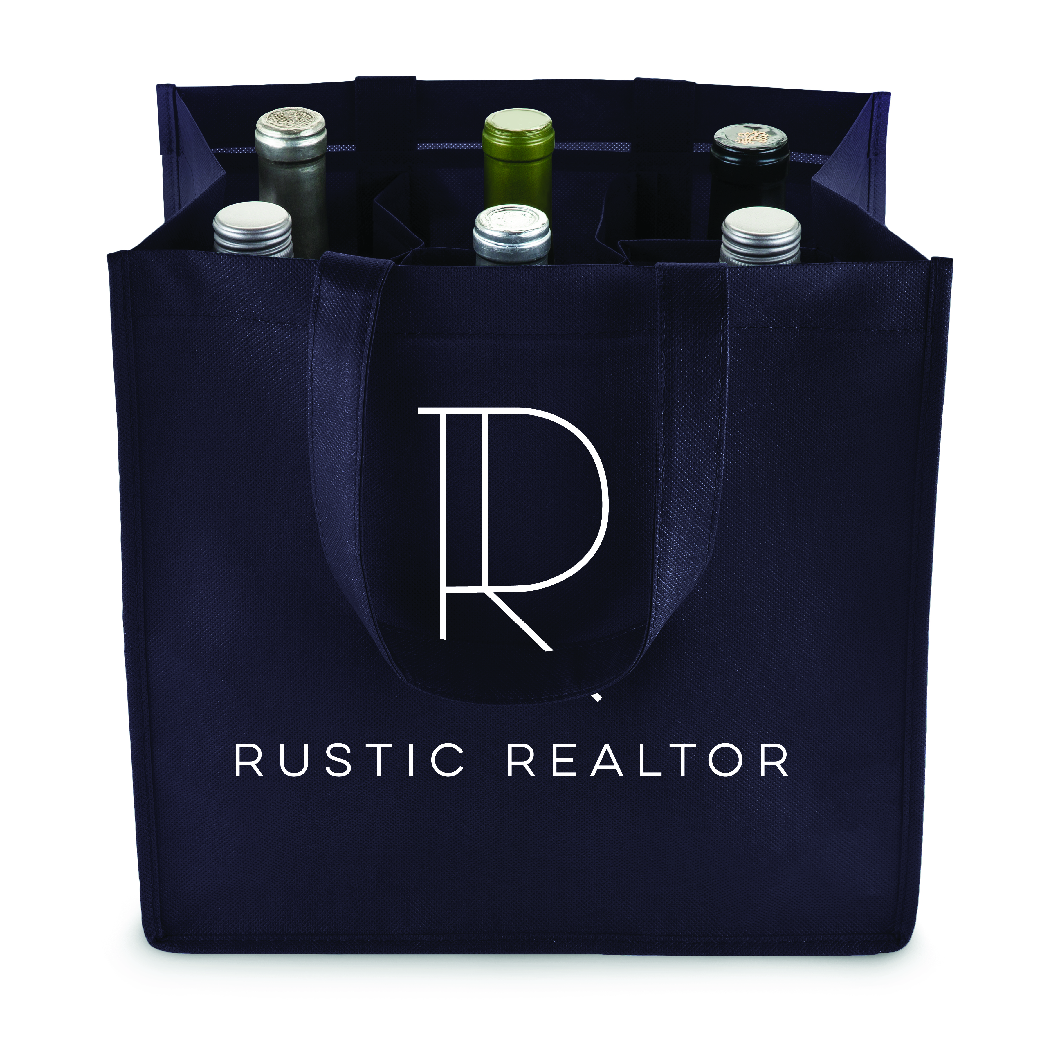 True® 6 Bottle Non-Woven Wine Tote 16