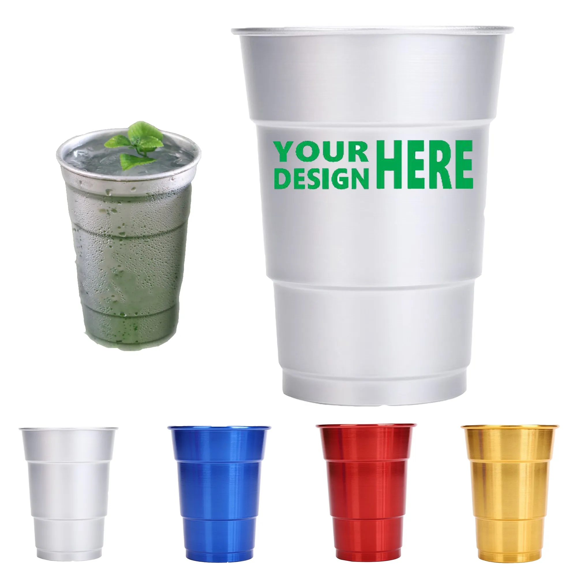 16oz Reusable Aluminum Cups