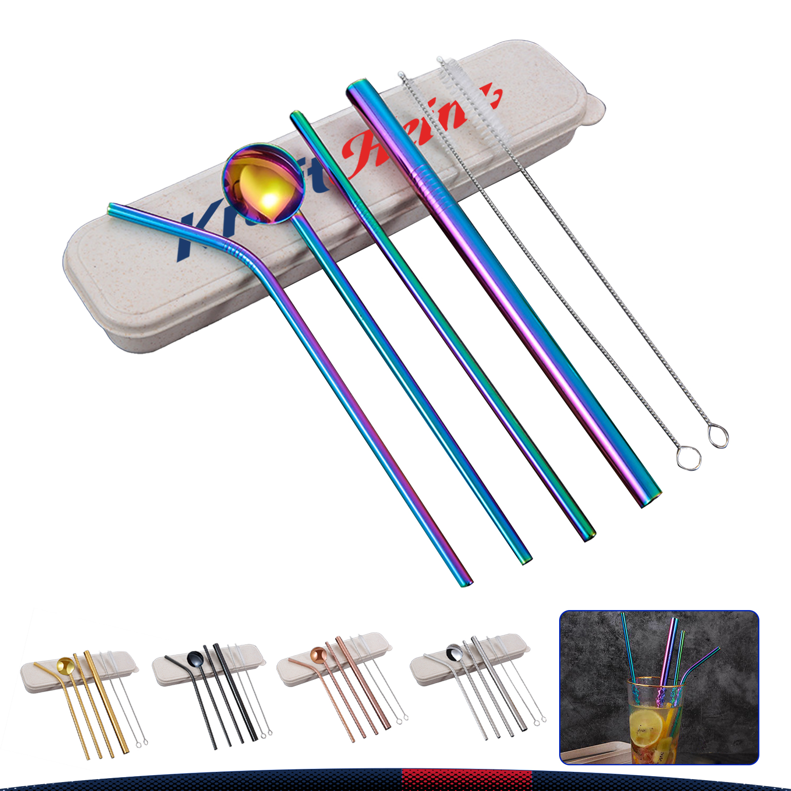 Stainless Steel Straw Set 3