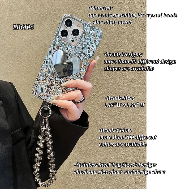 Anti Theft Crystal Beaded Phone Strap 8