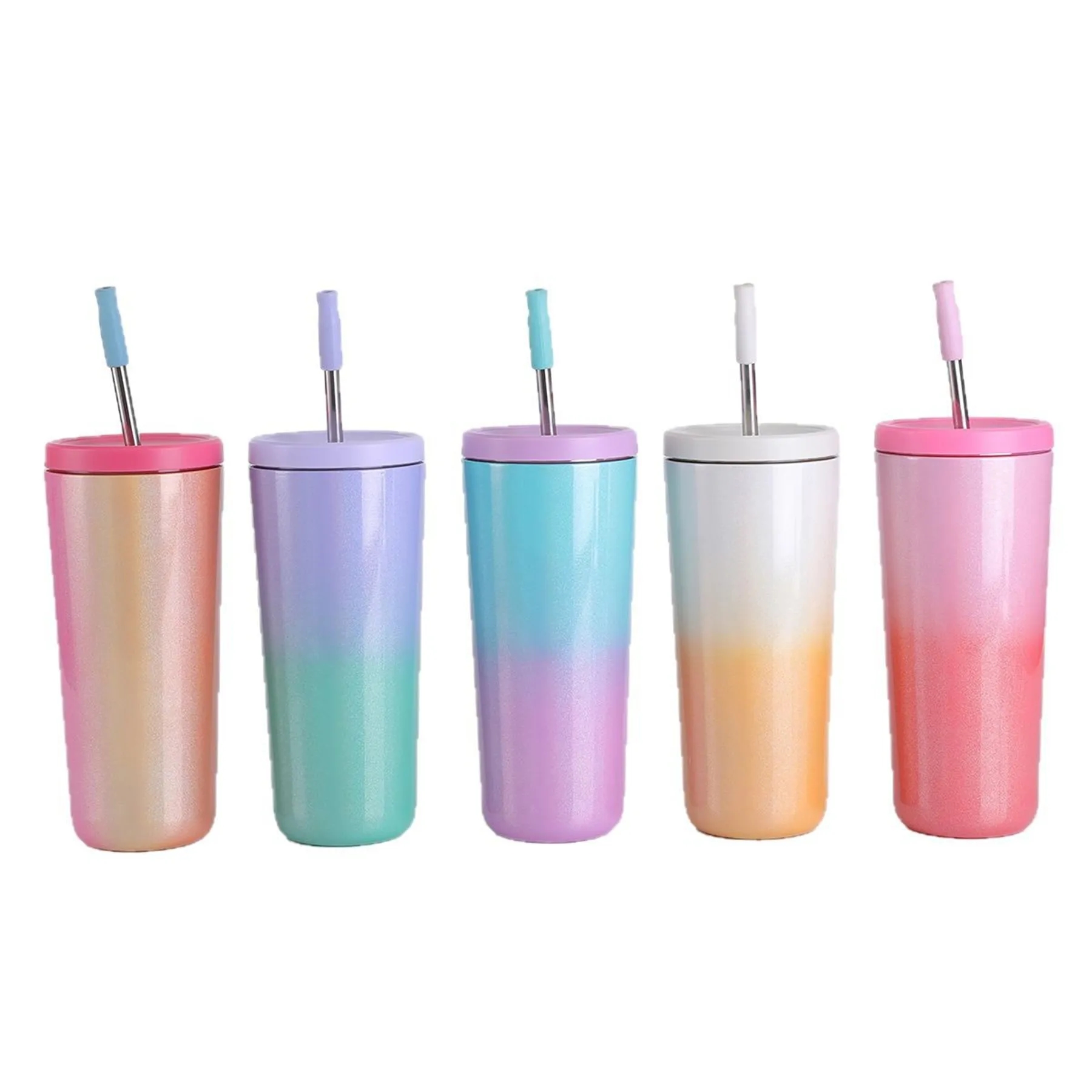 25 Oz. Gradient Stainless Steel Vacuum Tumbler with Straw 6