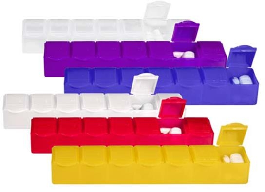 7 Compartment Pill Box with Braille 2