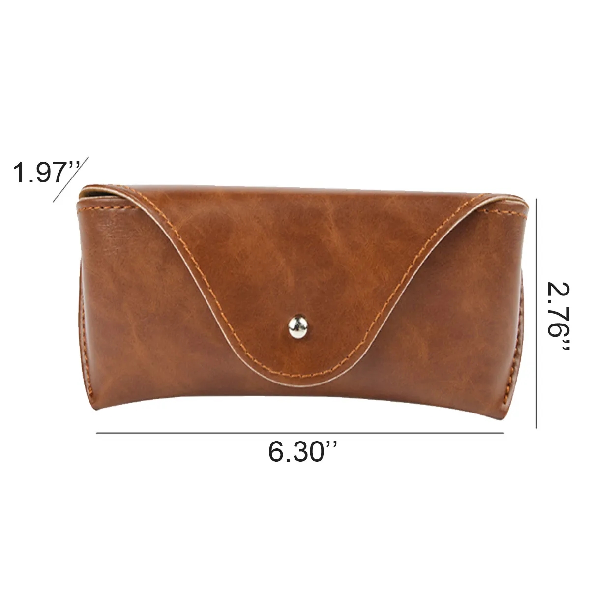 PU Leather Portable Durable Soft Slim Semi Hard Glasses Case 3
