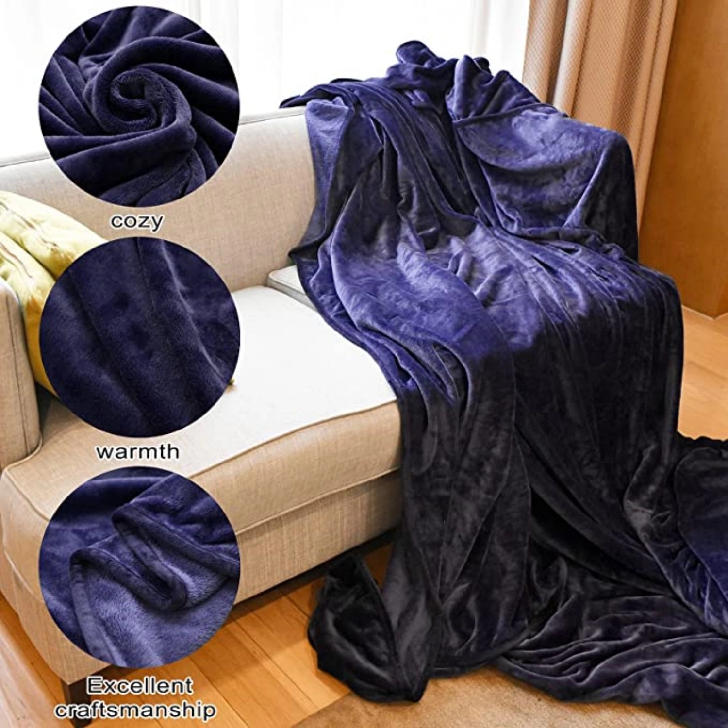 Extra Large Big Blanket 120 X 120 Inches Flannel Fleece 2