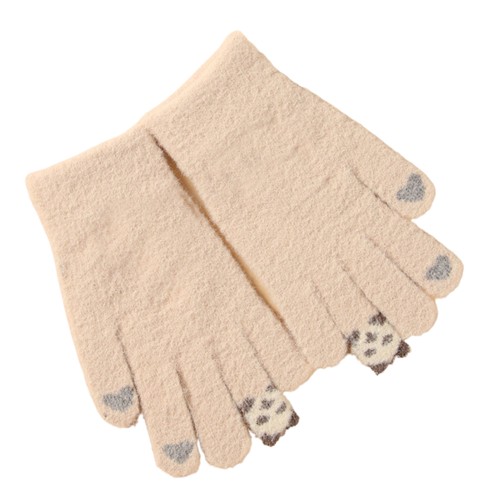 Women's Soft Cotton Gloves with Sensitive Touch, Animal Ring Finger, and Custom Logo