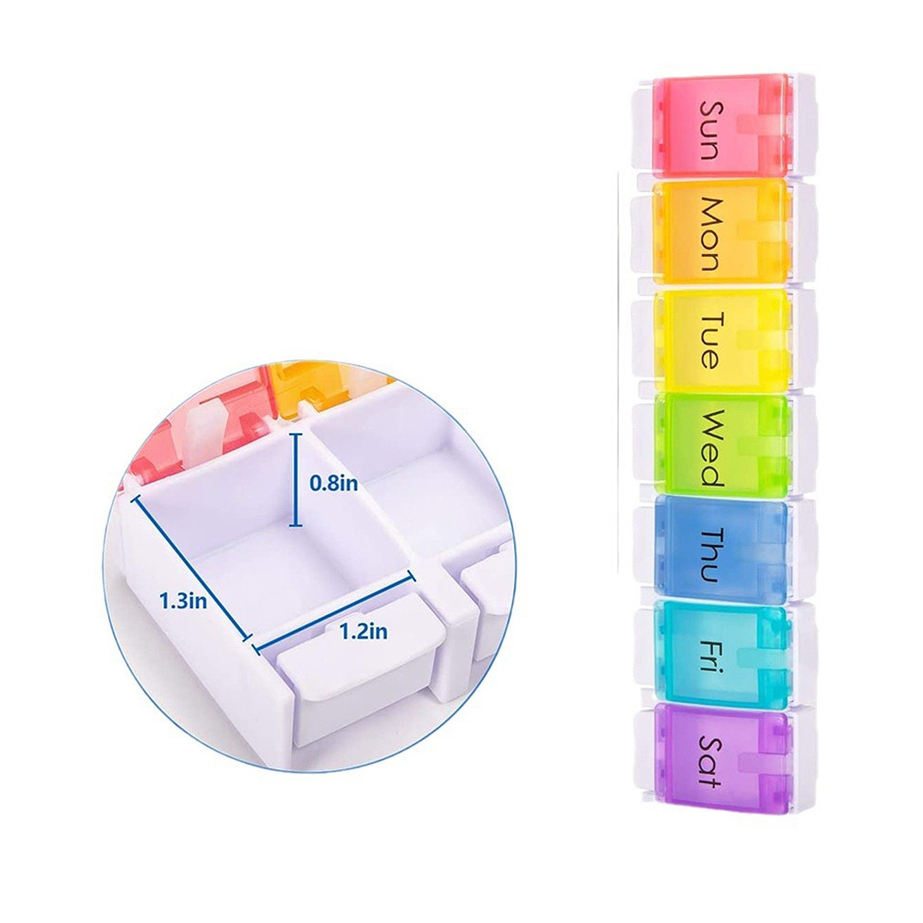 7 Day Clear Pill Box Organizer 5