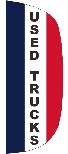"USED TRUCKS" 3' x 8' Message Flutter Flag 2