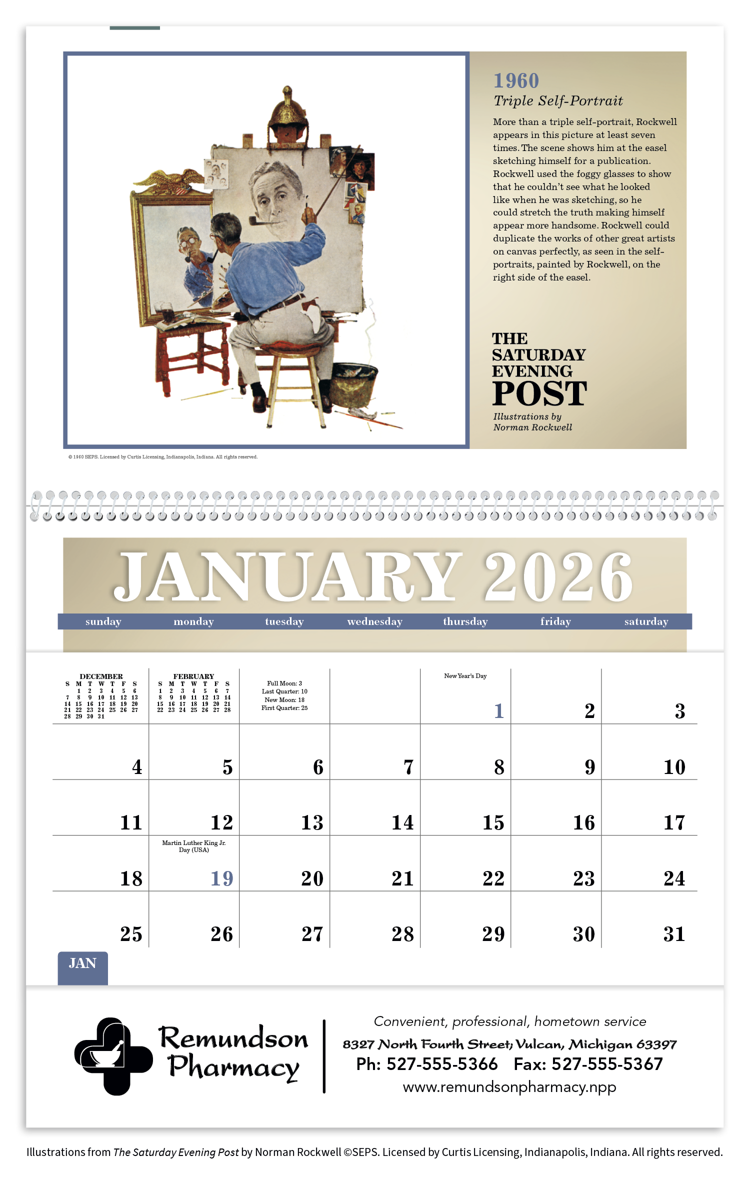 Triumph® Calendars The Saturday Evening Post Pocket Calendar 55