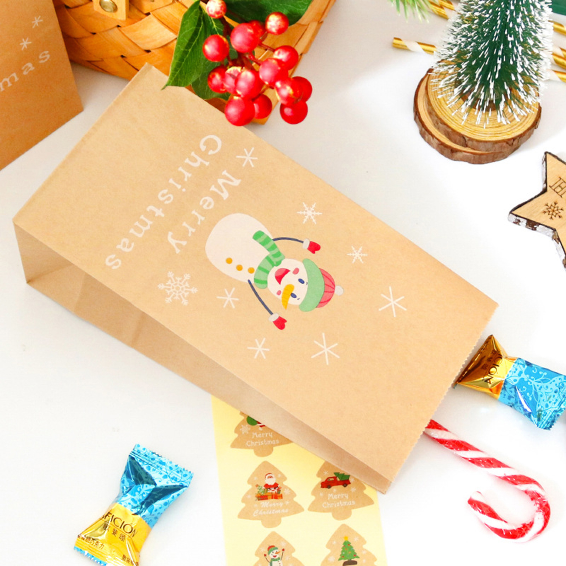 Christmas Gift Candy Bags And Stickers 3