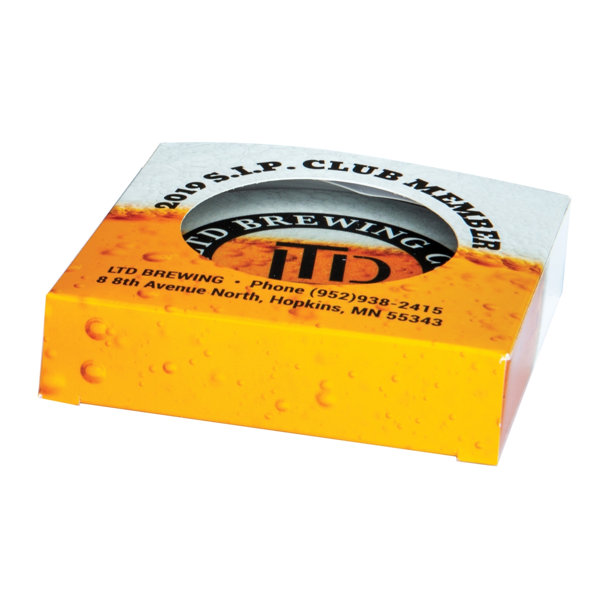 Custom Printed Coaster Boxes (4"x4"x1") w/Window 1