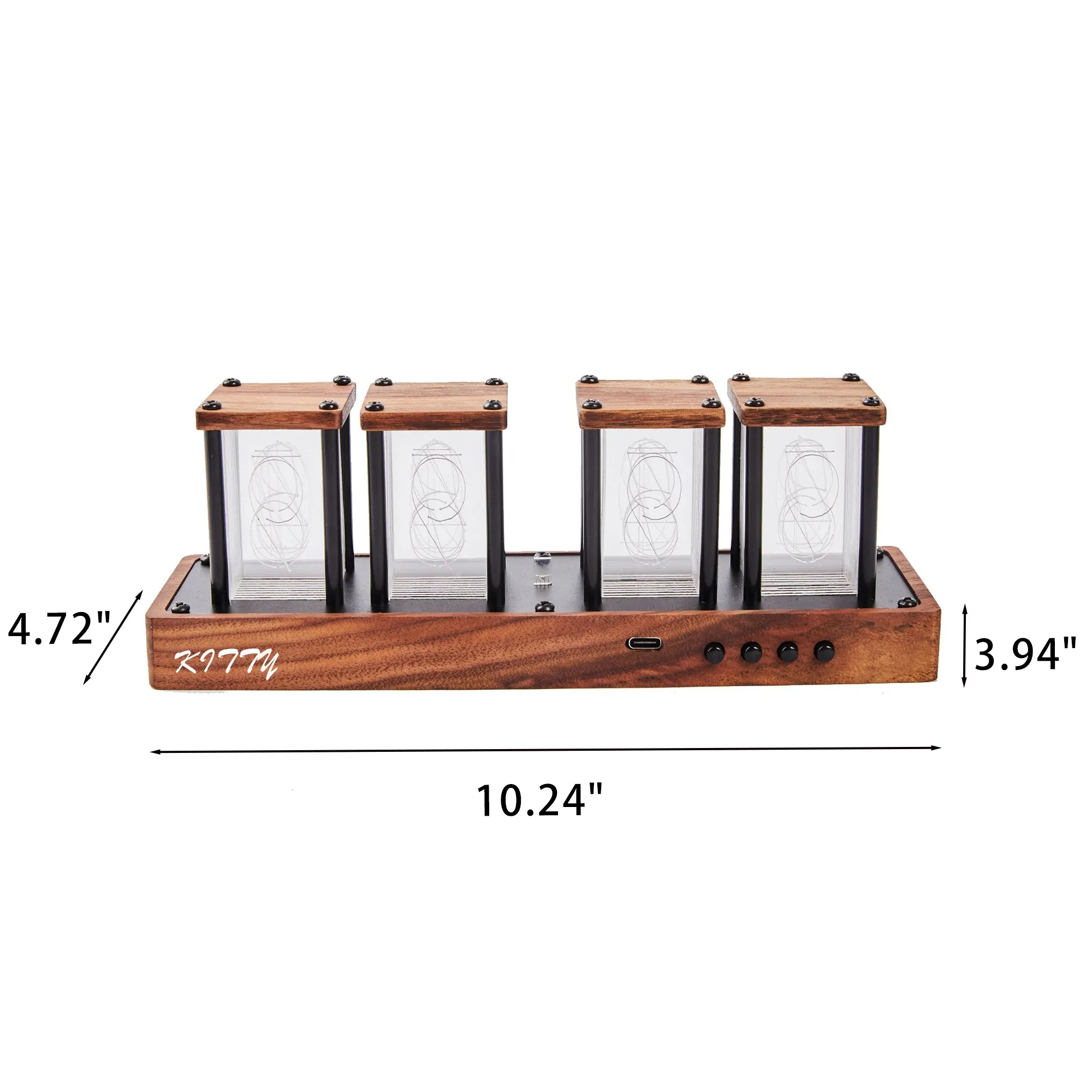 Nixie Tube-Style Electronic Desk Clock 2