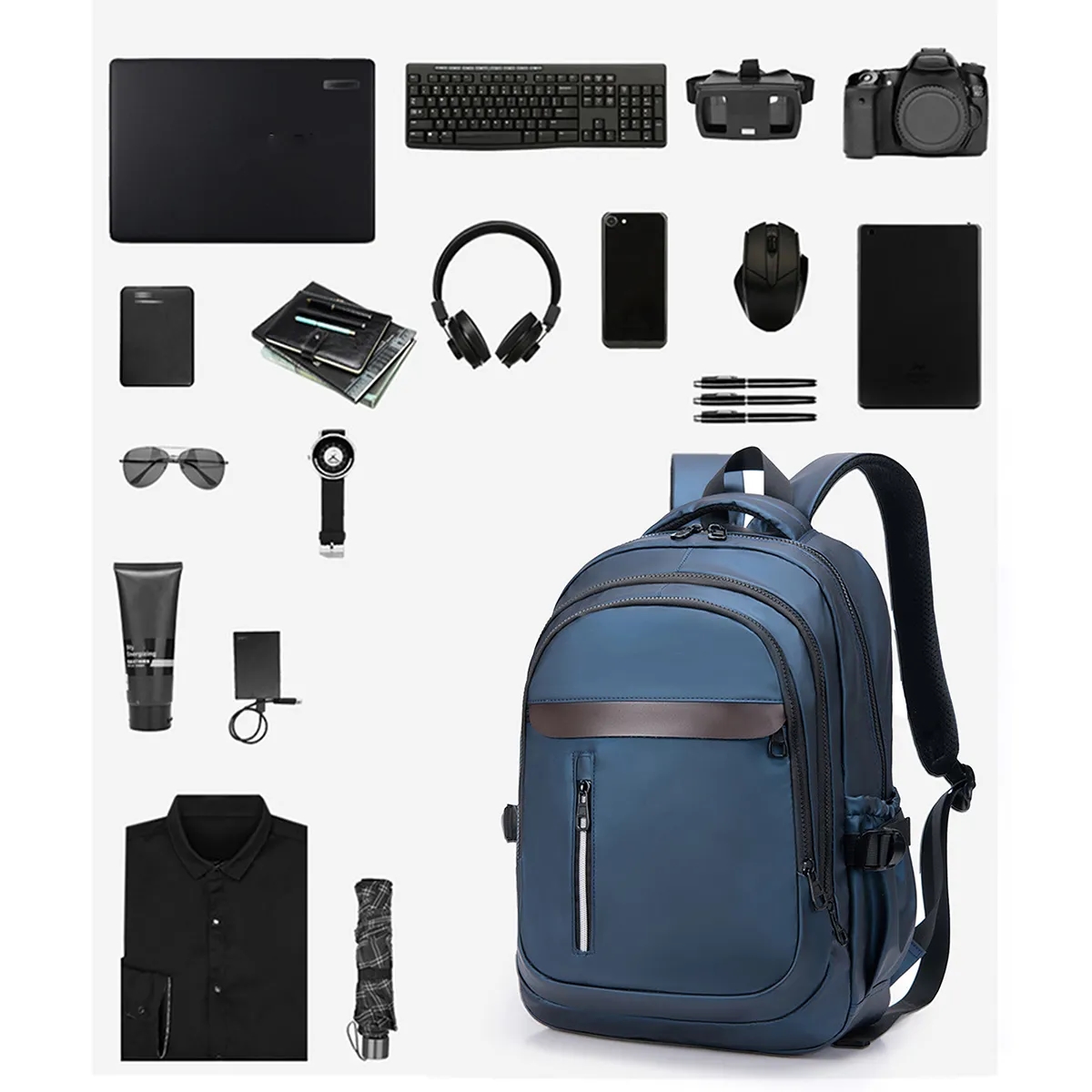 Custom Simple Anti Theft Business Durable Travel Backpack 7