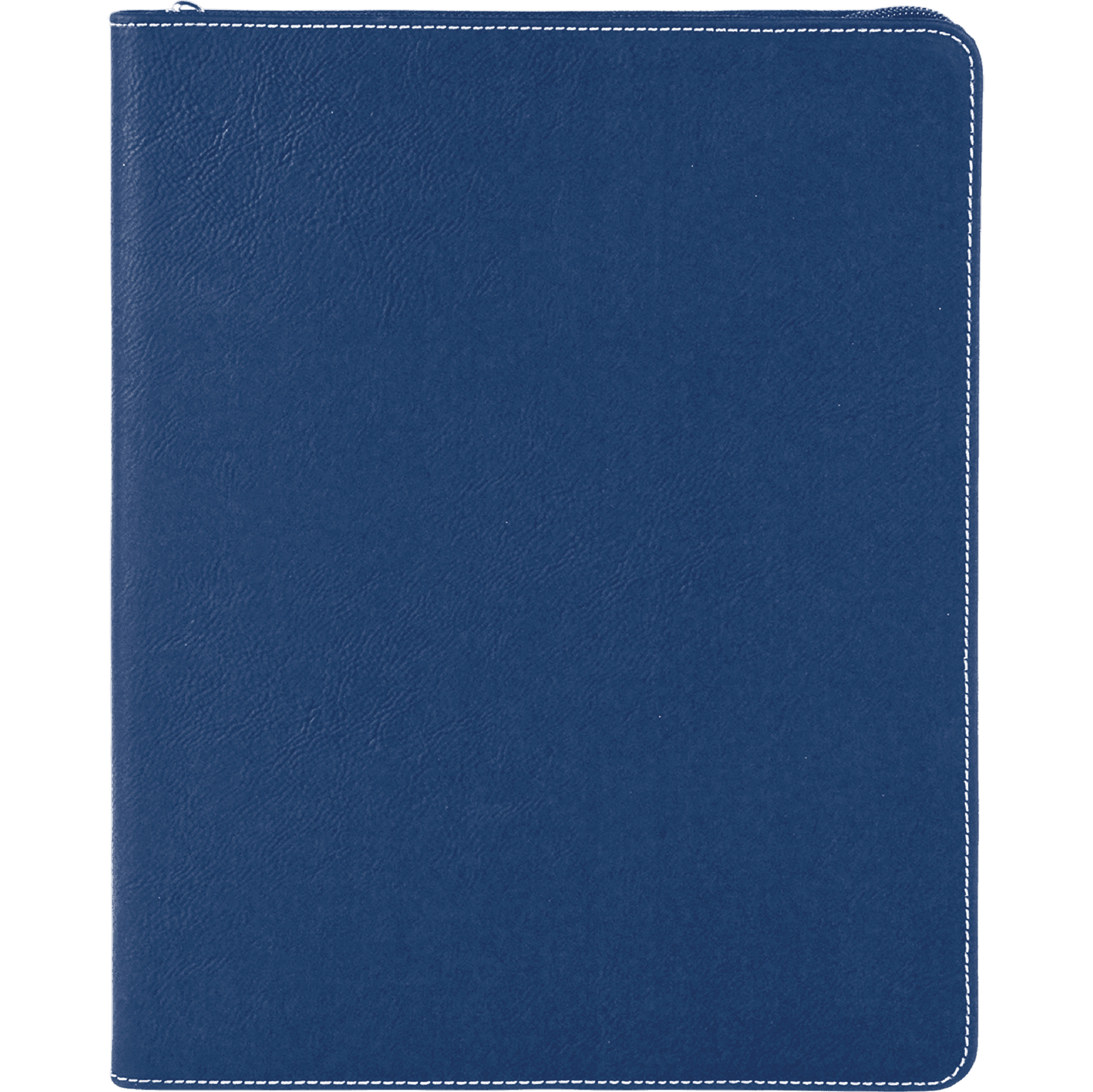 9" x 12" Leatherette Blue/Silver Portfolio with Zipper 6