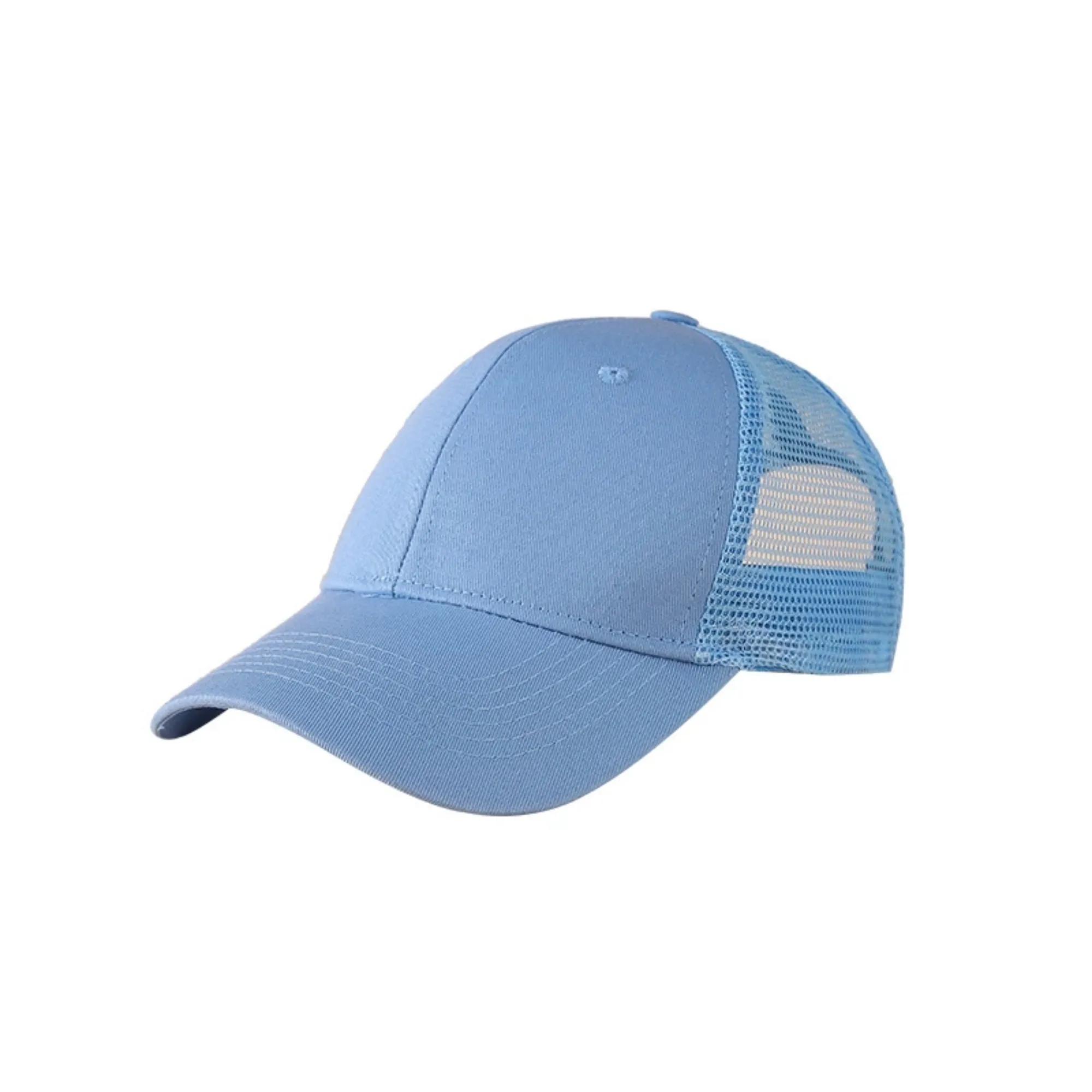 Cotton 6 panel structure semi-net truck cap 4