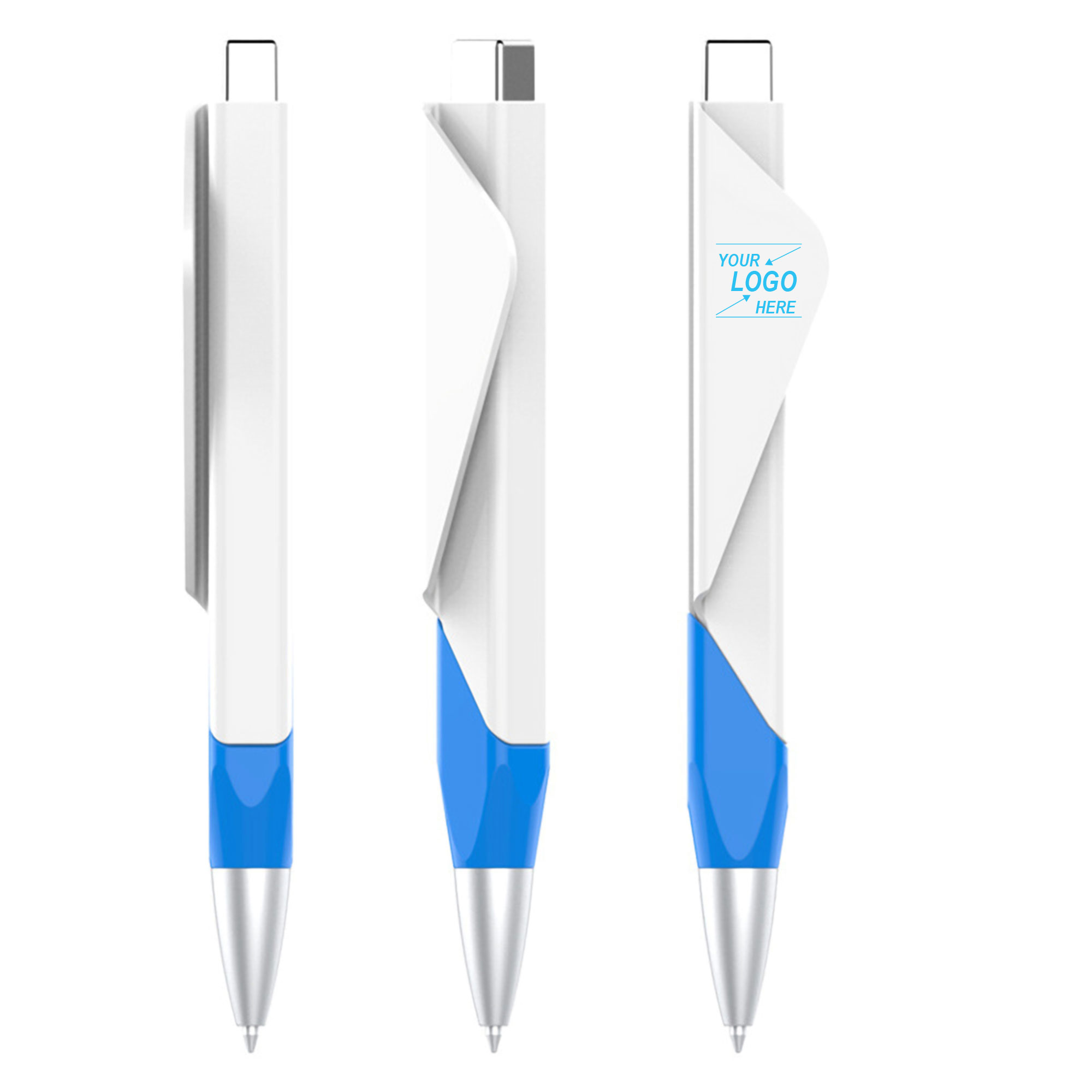 White Retractable Ballpoint Pen 6