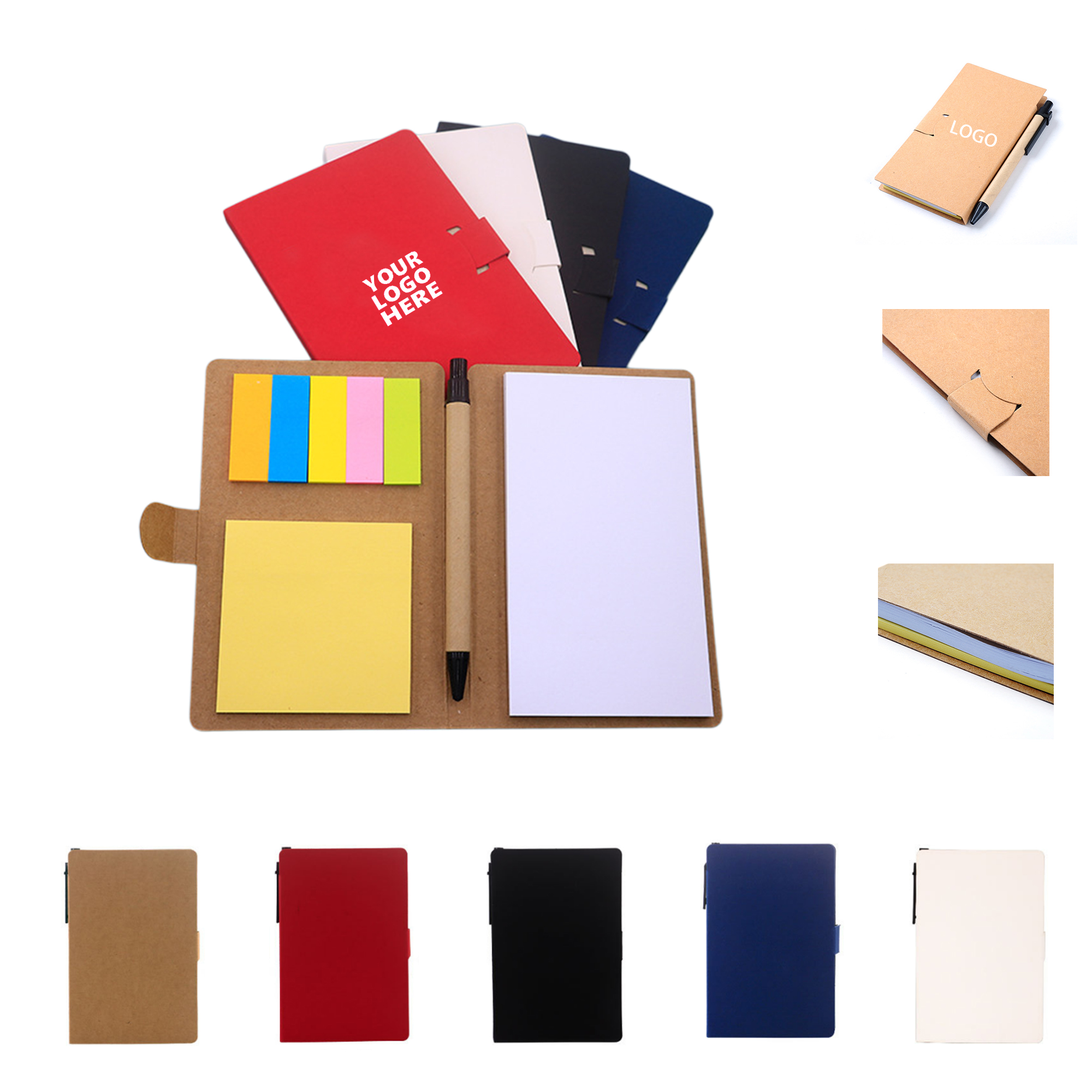 Sticky Notebook With Ballpoint Pen MOQ100 5