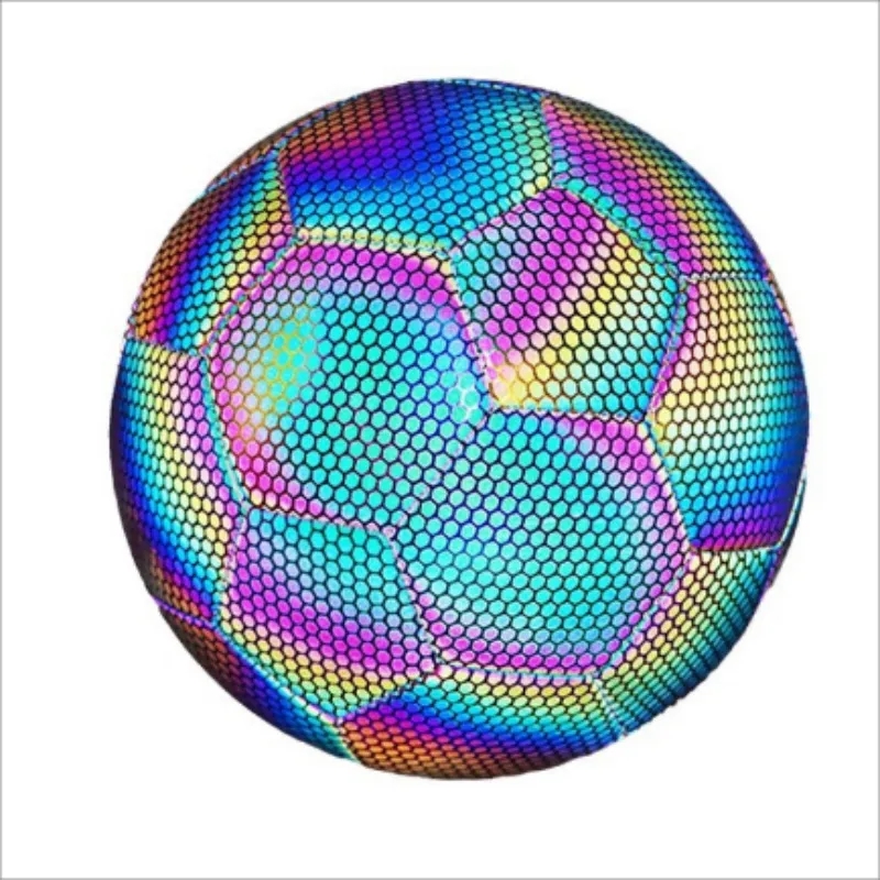 Standard Size 5 Reflective Holographic Luminous Soccer Ball 5