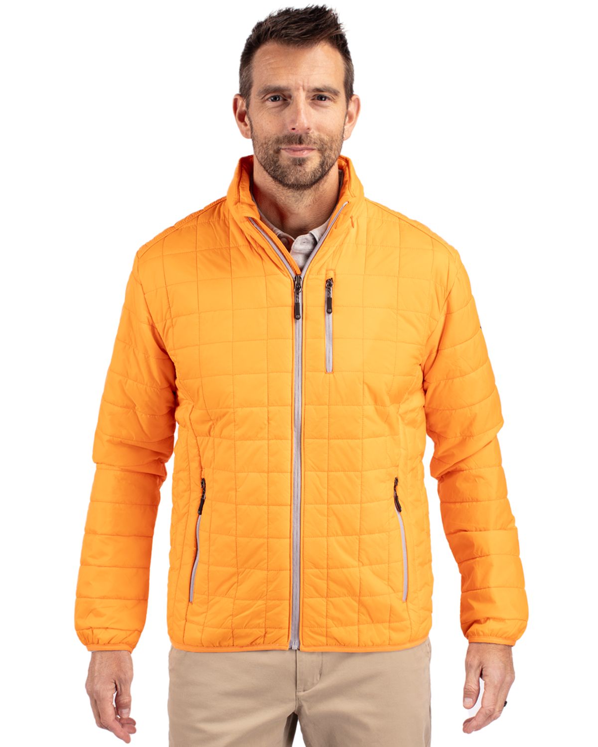 Cutter & Buck Rainier Recycled Insulated Puffer Mens Full Zip Jacket 57