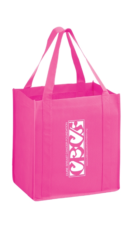 Pink Non-woven Grocery Tote - Awareness 1