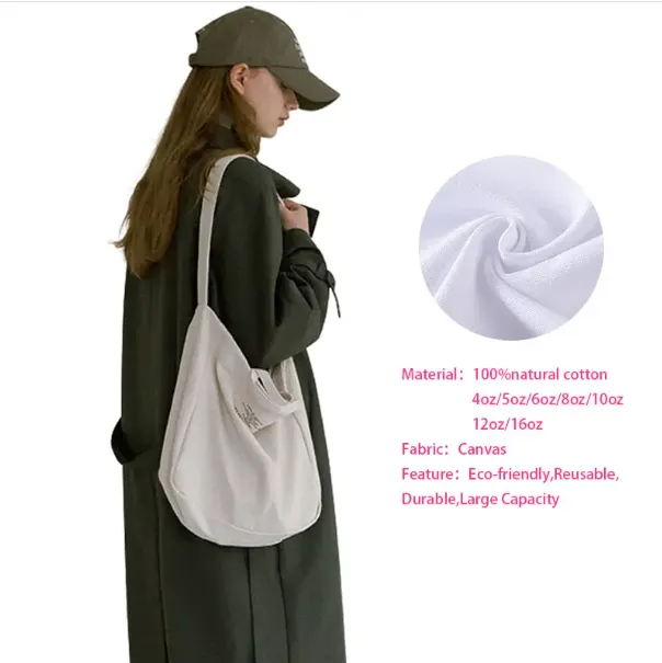 Cotton Canvas with Zipper Tote Bag, custom tote bag with logo imprint 4