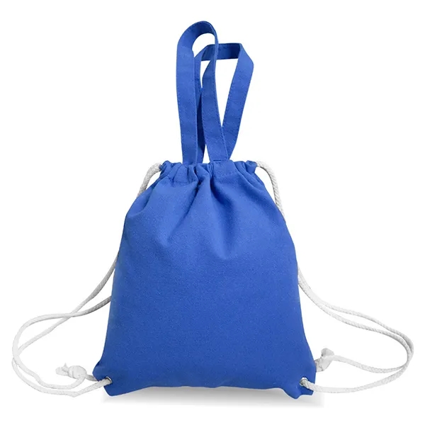 8oz. Recycled Cotton Drawstring Bag With Handle 5