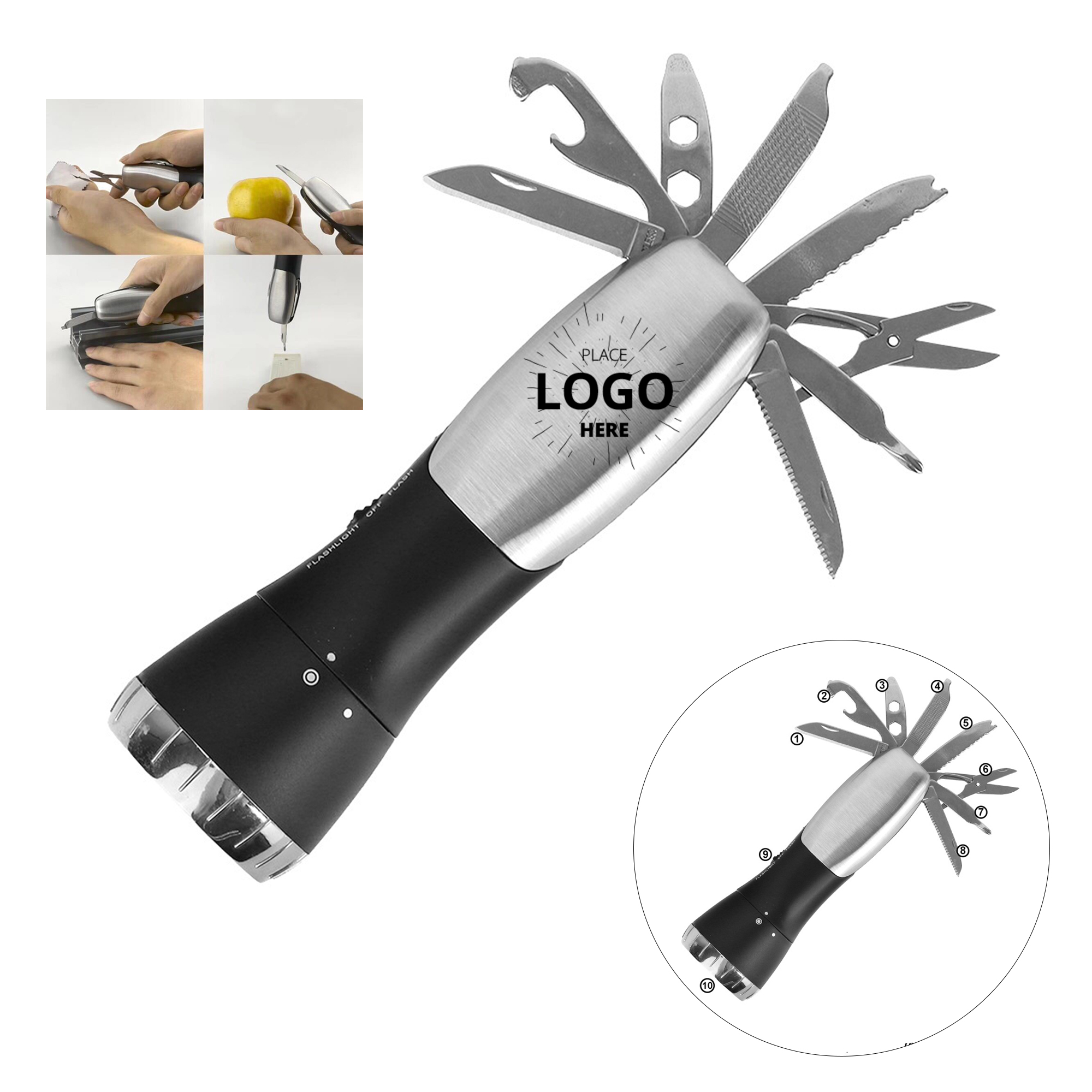 Multifunction Emergency Escape Hammer with LED Flashlight 2
