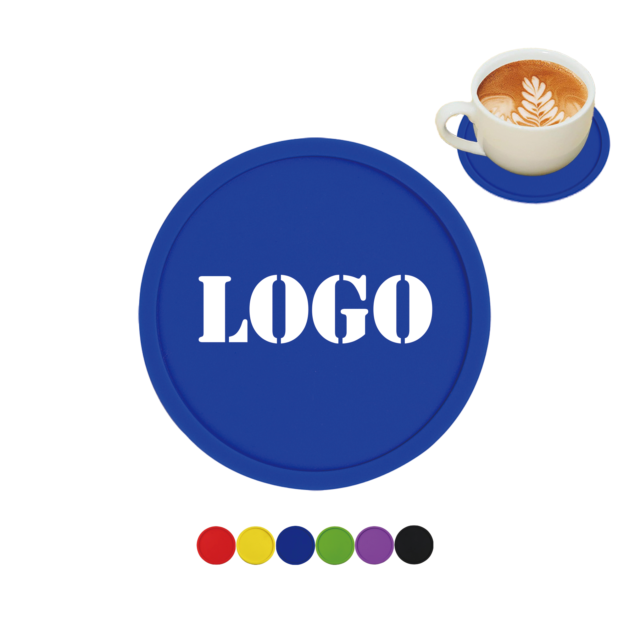 3.9" Custom Round Silicone Coaster 2