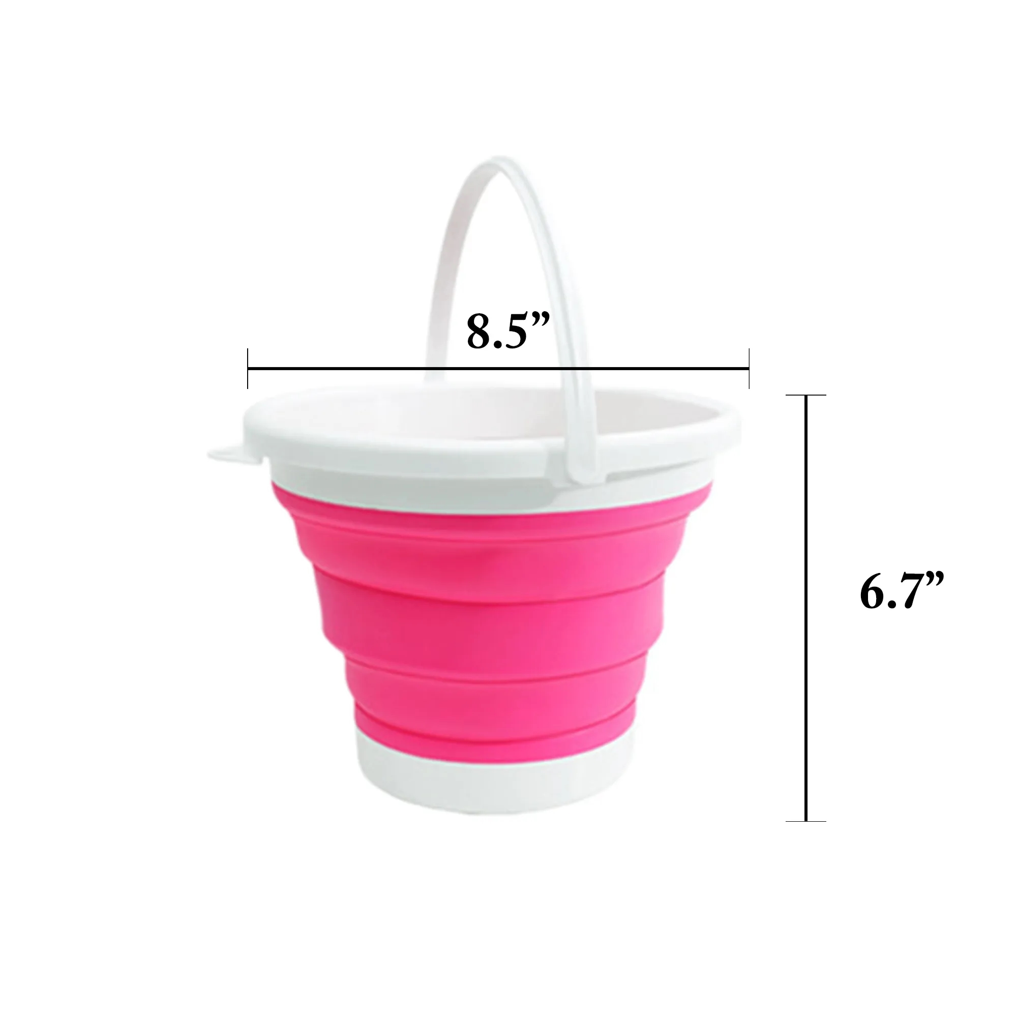 MOQ50 Collapsible Portable Silicone Bucket 4