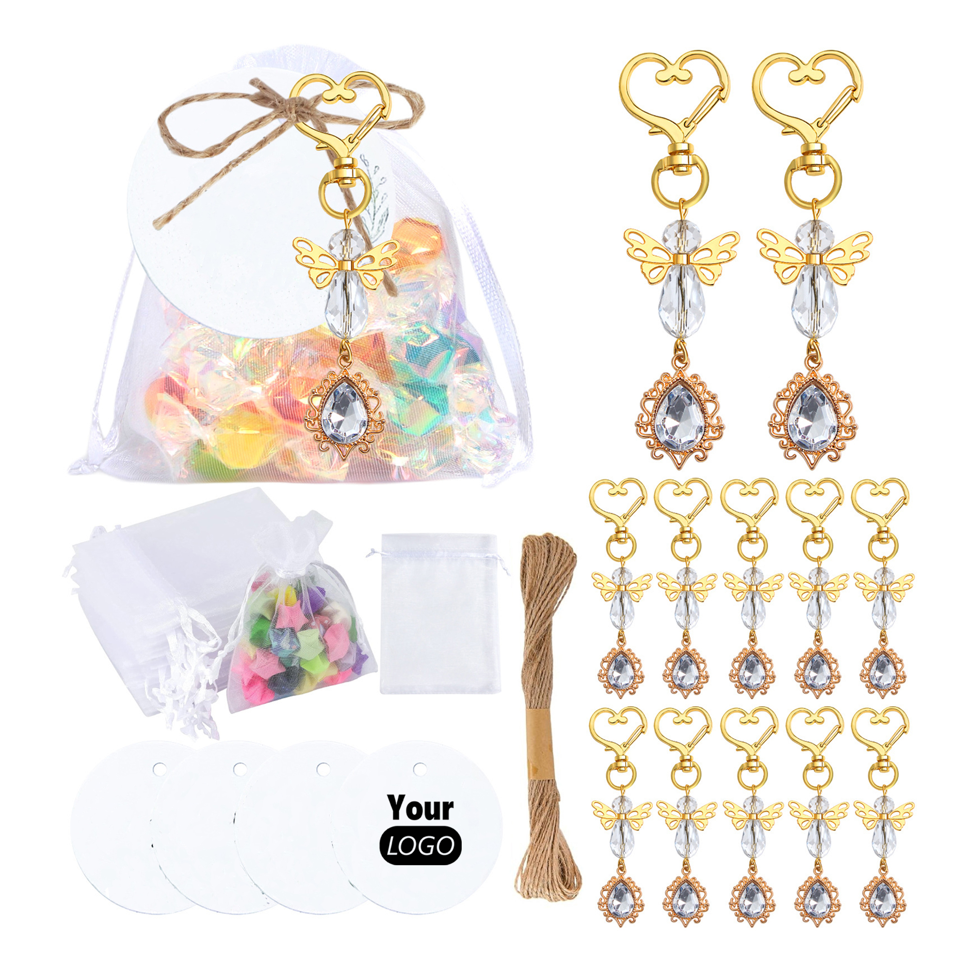 Angel Keychain Gift Set With Tags And Bags 1