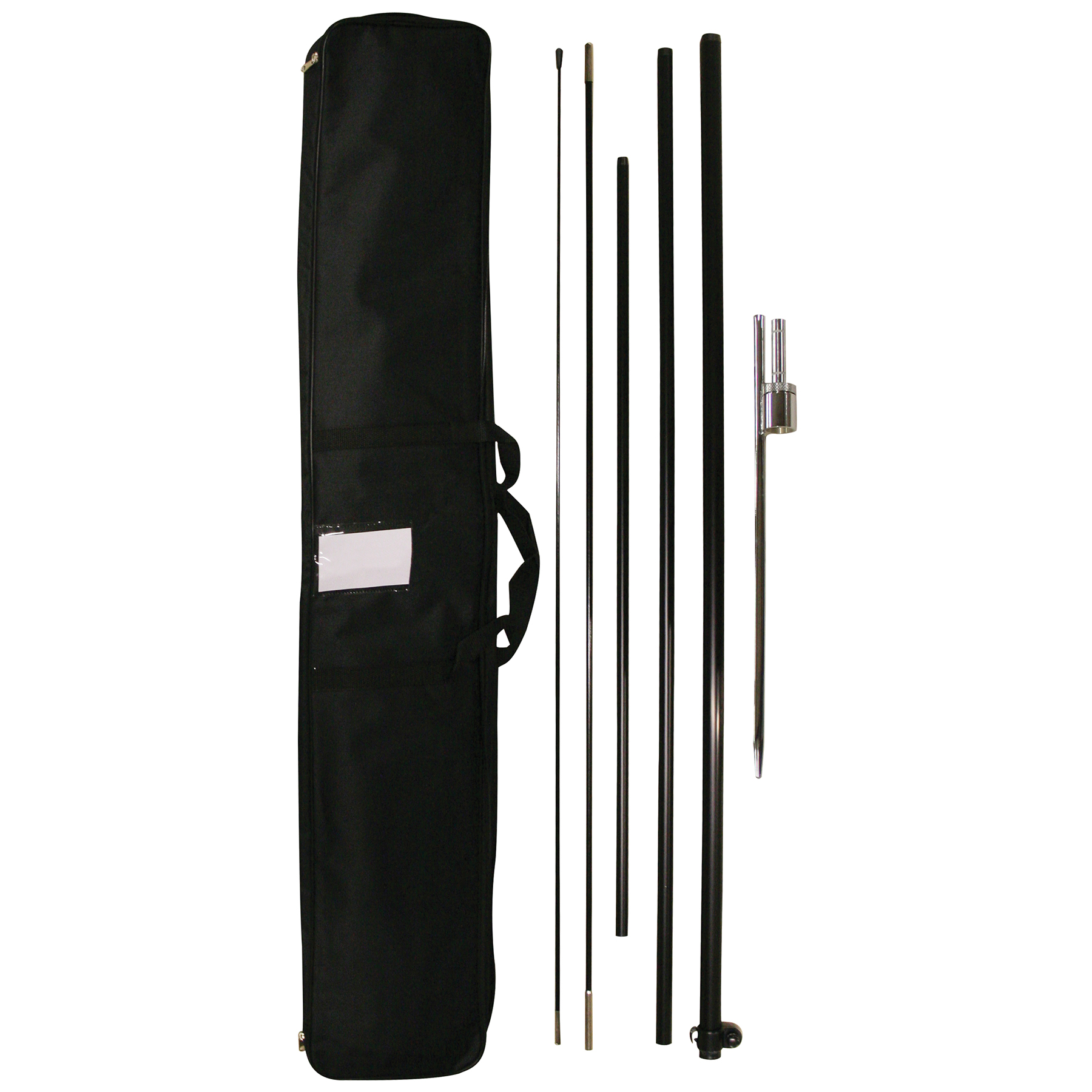 12' Single Reverse Portable Teardrop Banner w/ Hardware Set 6
