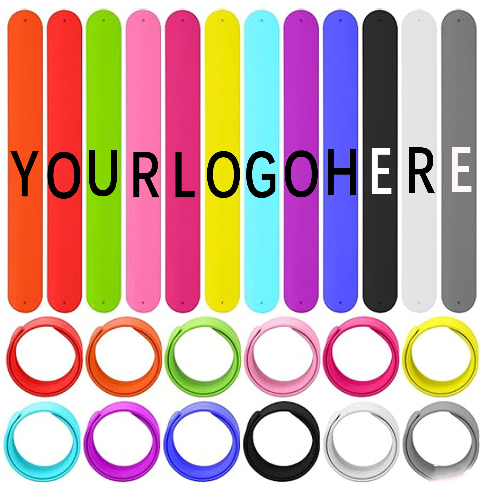 Silicone Slap Bracelets Custom Wristbands 2