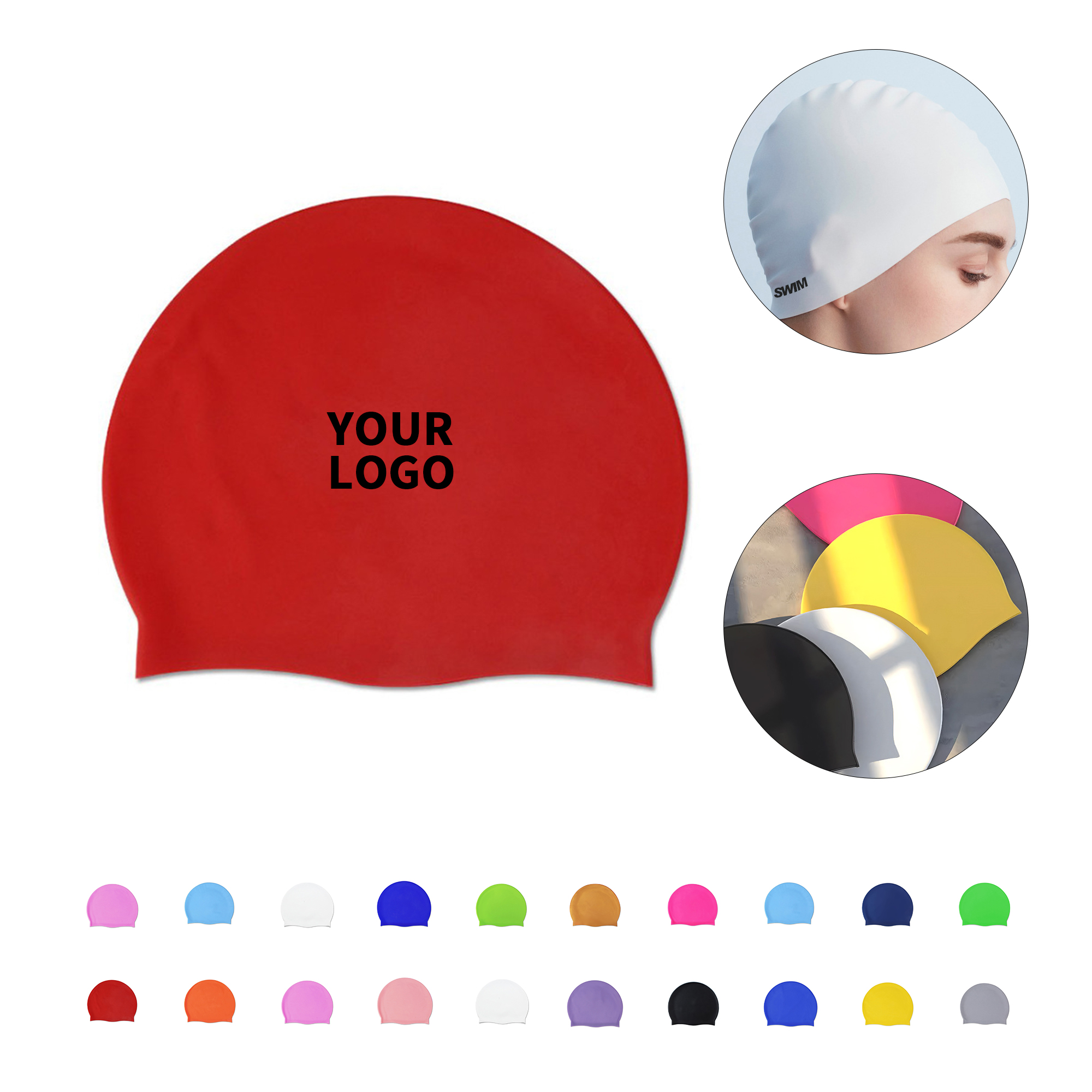 Elastic Silicone Swim Cap 14