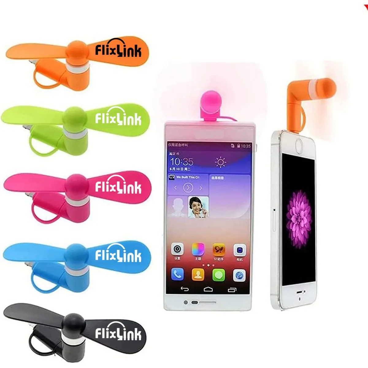 Mini Cell Phone Fan 3-in-1 3