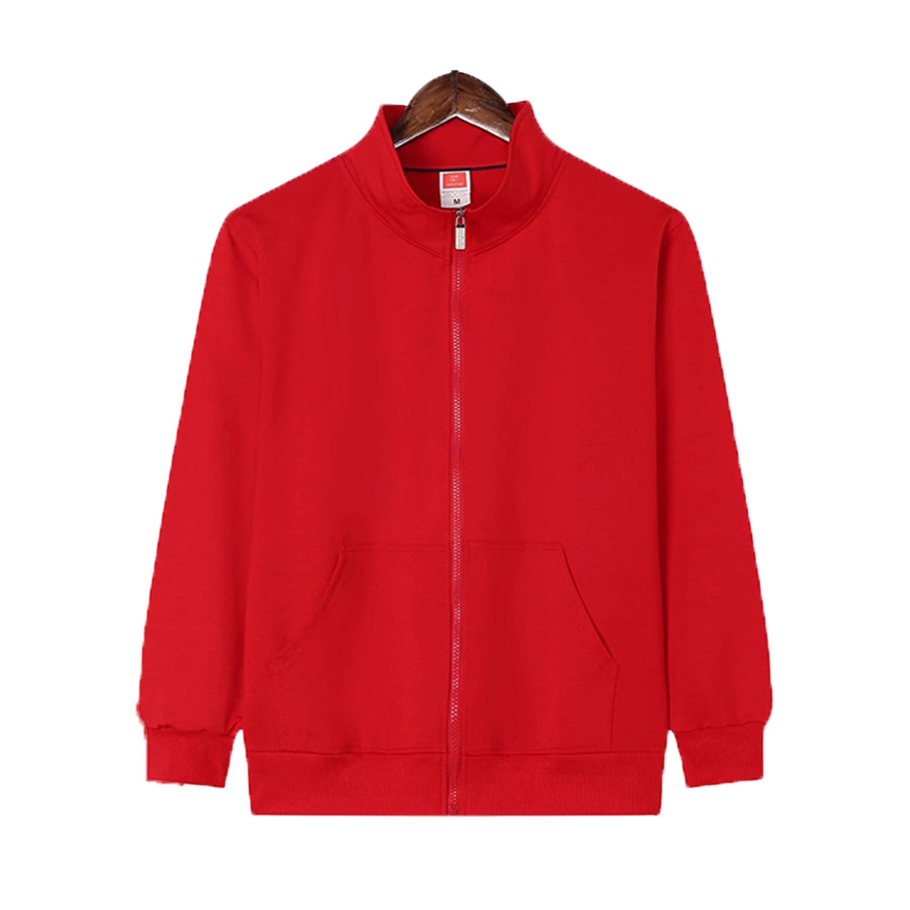 Unisex Stand Collar Full Zipper Sweatshirt 4