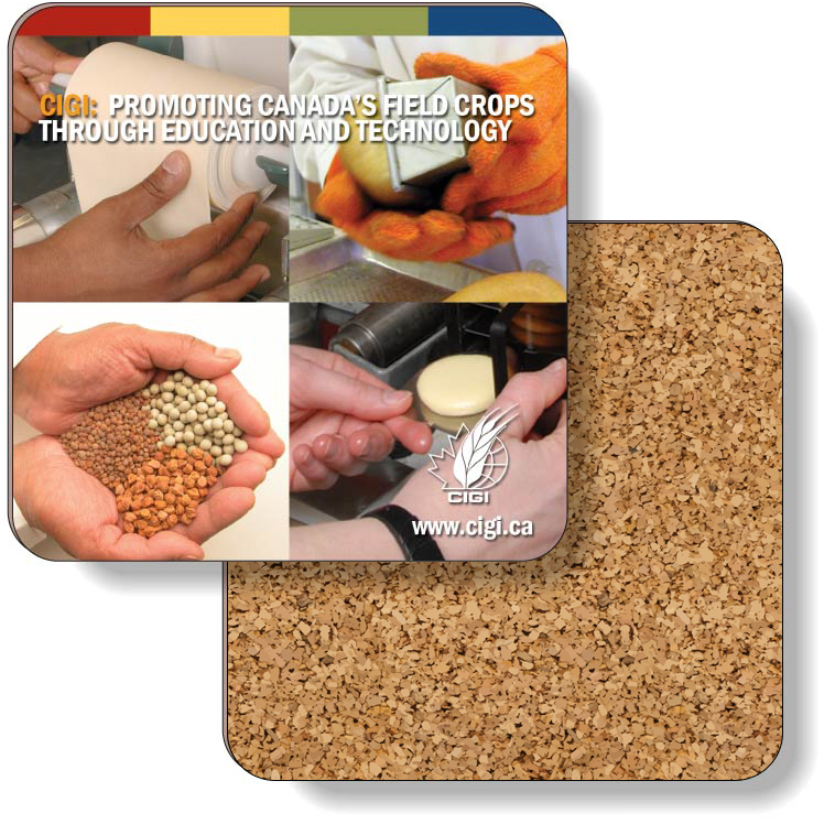 1/8" Premium Coaster with Cork Bottom, Square (3.5"x3.5"), Full Colour