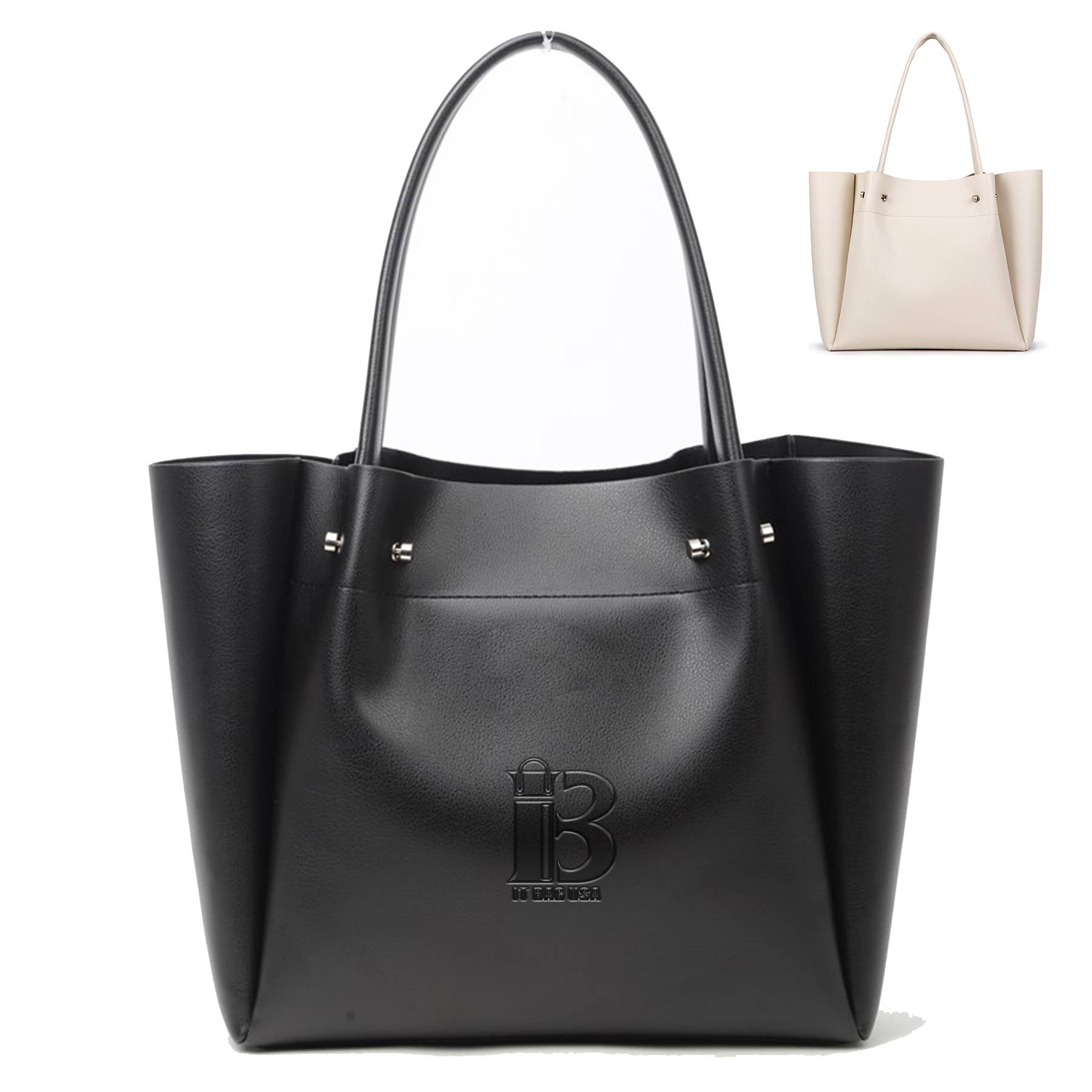PU Large capacity shopping shoulder tote bag 1