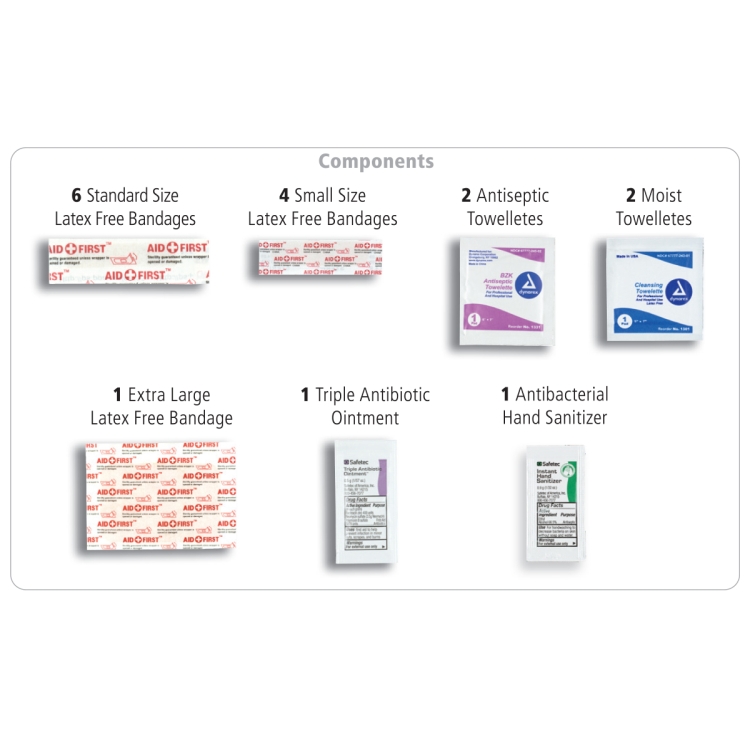 "Ventana" 18 Piece First Aid Kit in Zipper Kit 5
