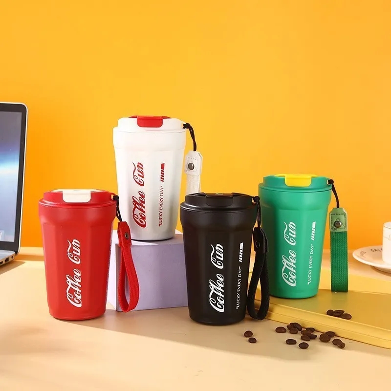 14oz Stainless Steel Insulated Mug With Lanyard 3