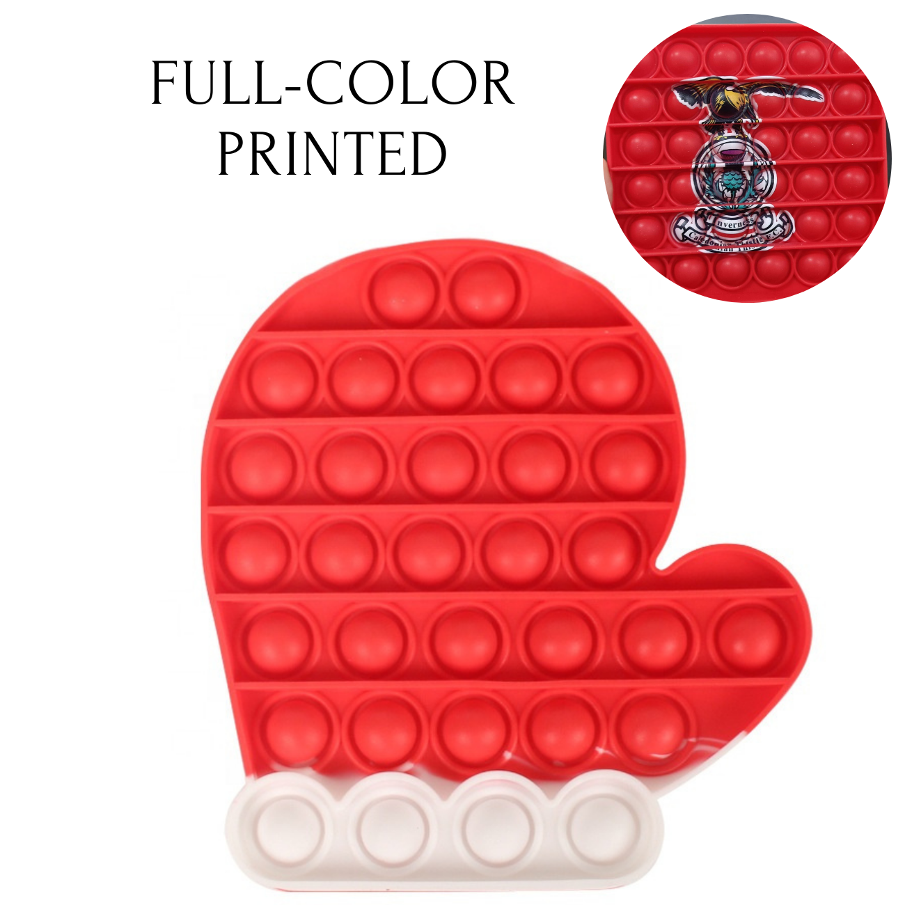 Santa Glove Pop It Fidget Toy - Optional Full-Color 2