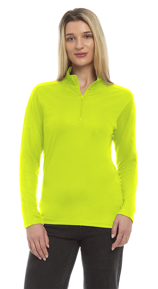 Ladies' Wicking L/S Solid Zip Pullover, custom hoodie or sweatshirt with logo imprint 48
