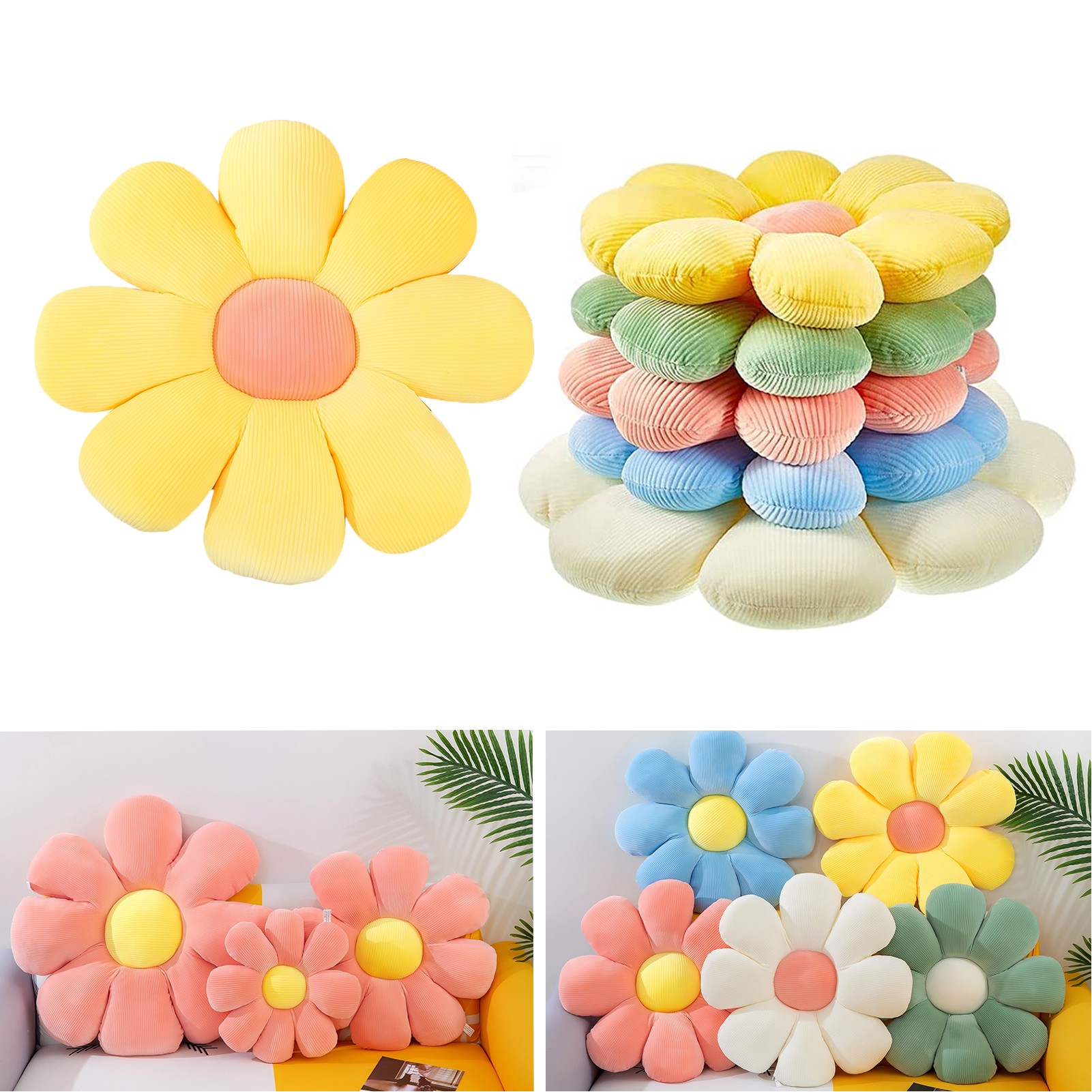 Flower Shaped Throw Pillow Butt Cushion Flower Floor Pillow 5