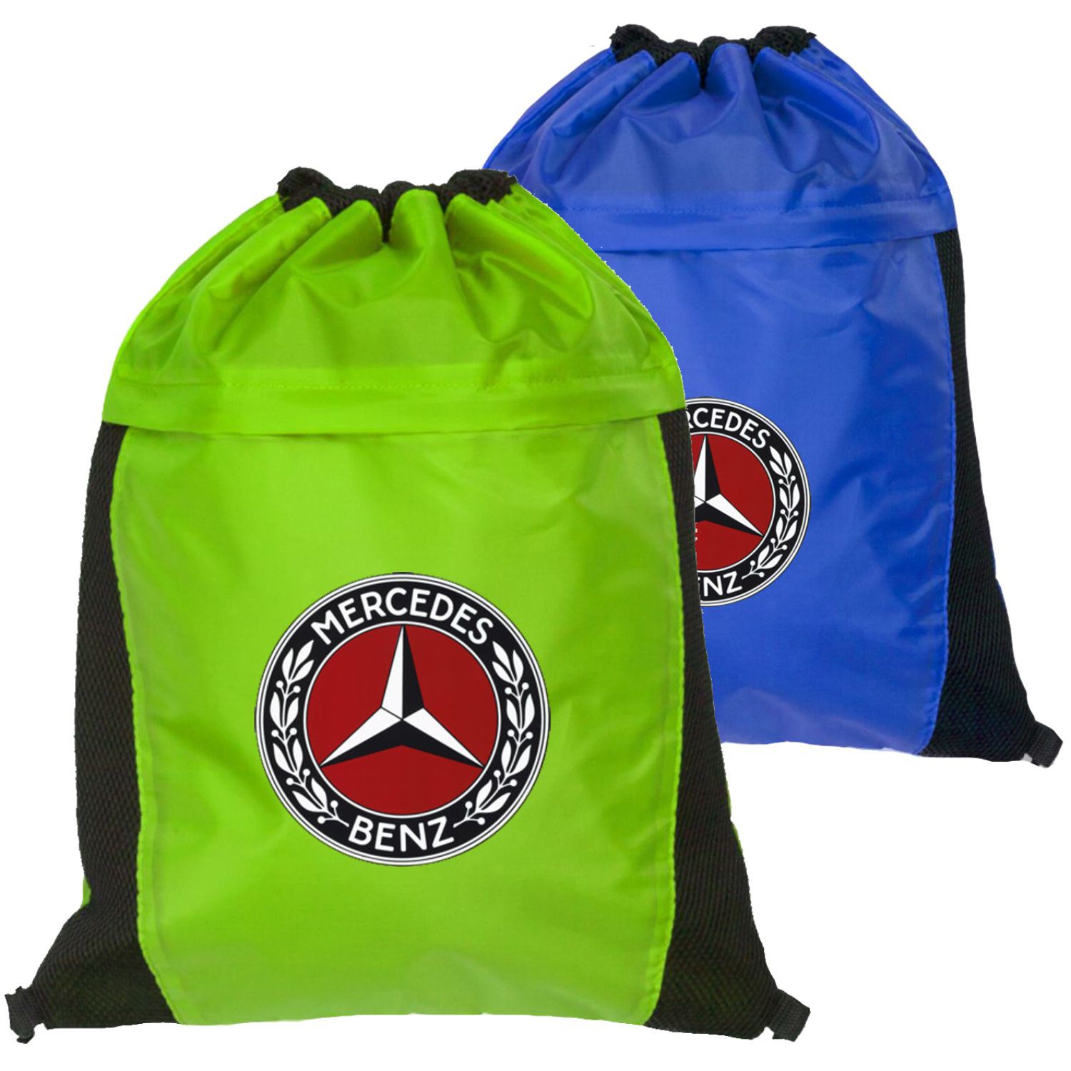 Two Color Drawstring Side Mesh Accents Backpacks 3