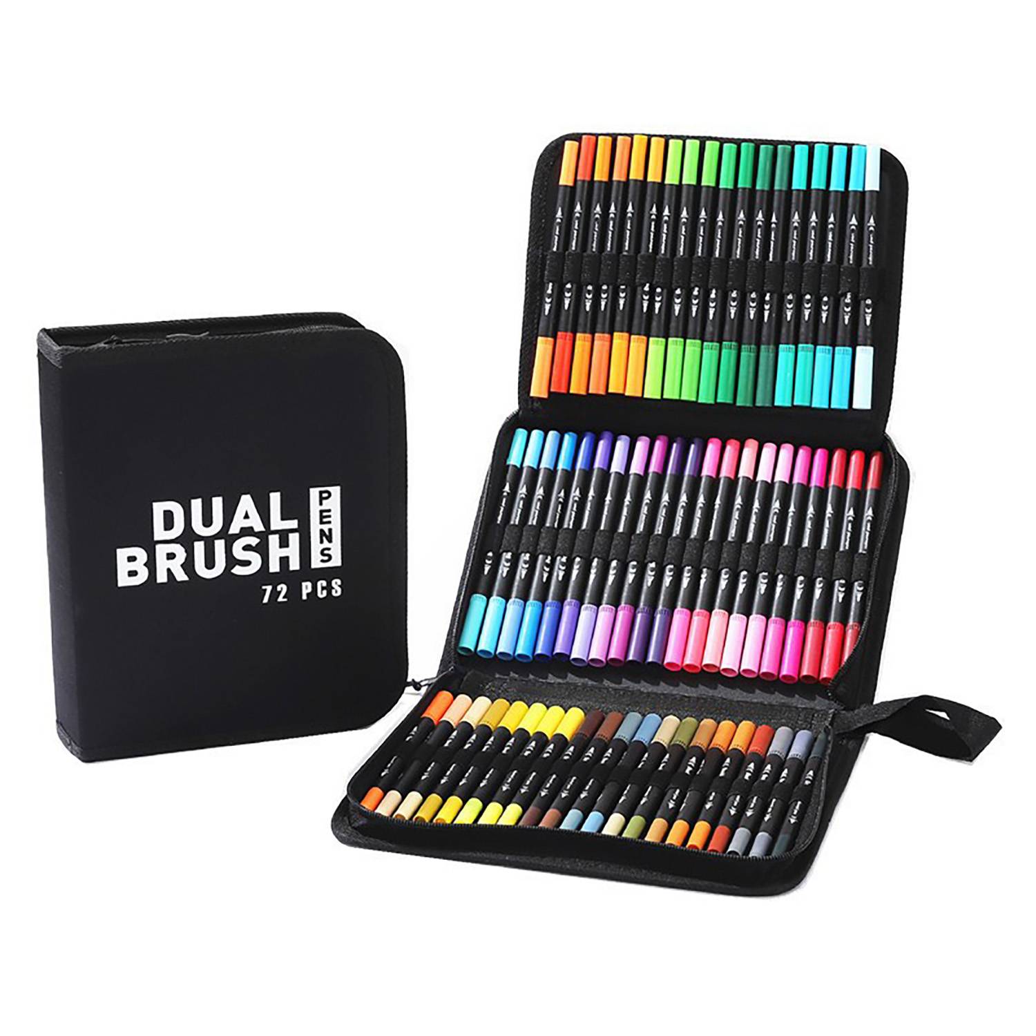 72 Color Dual Tip Brush Pen Art Marker Set 2