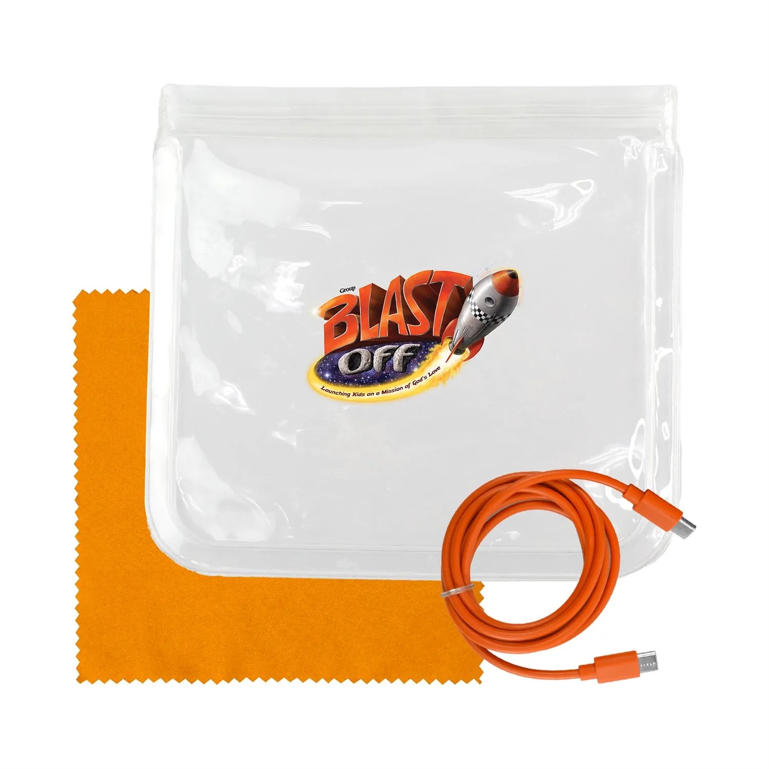 Clear C to C Cable & Cloth Set 7