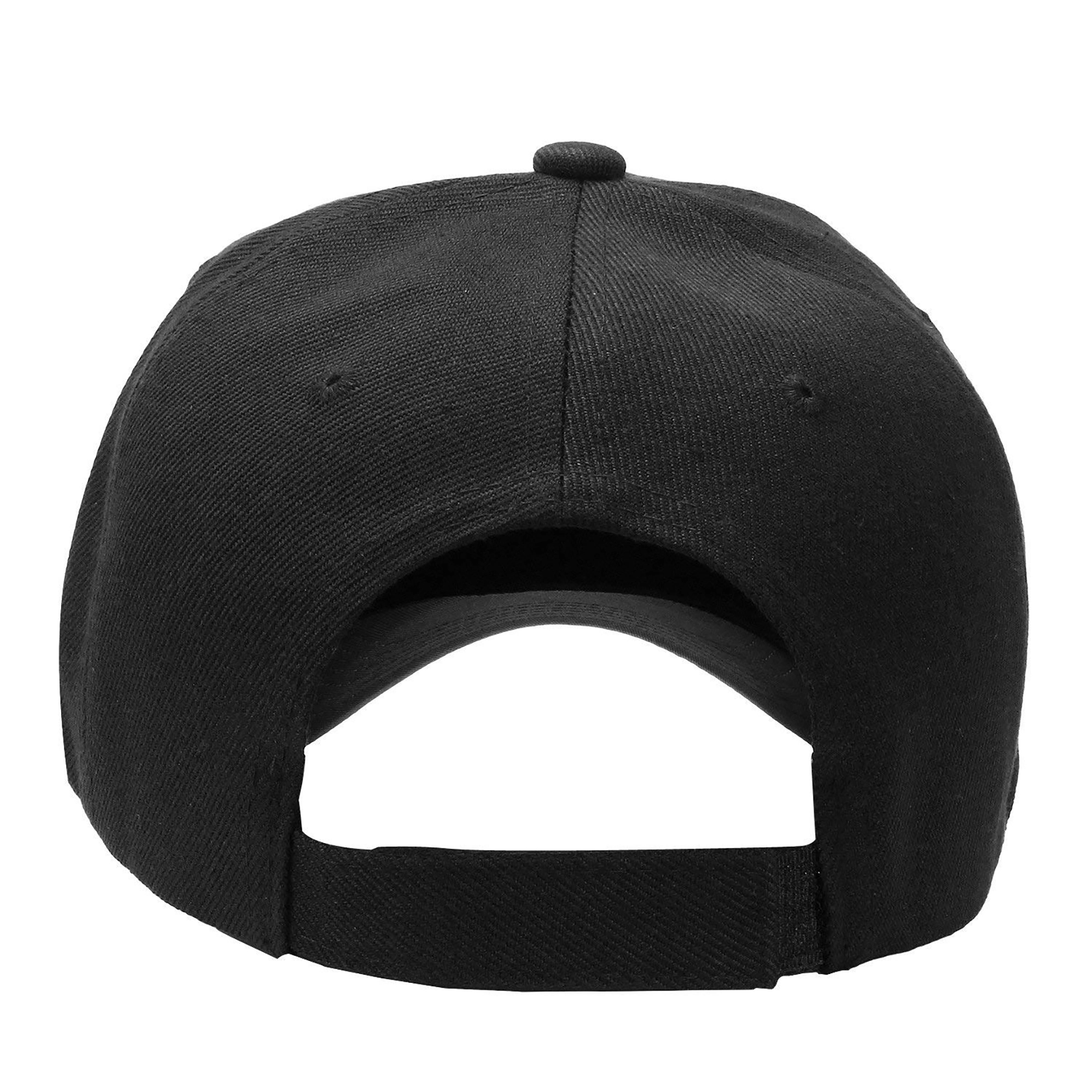 6 Panel Structured Baseball Caps w Custom Logo Adjustable 3
