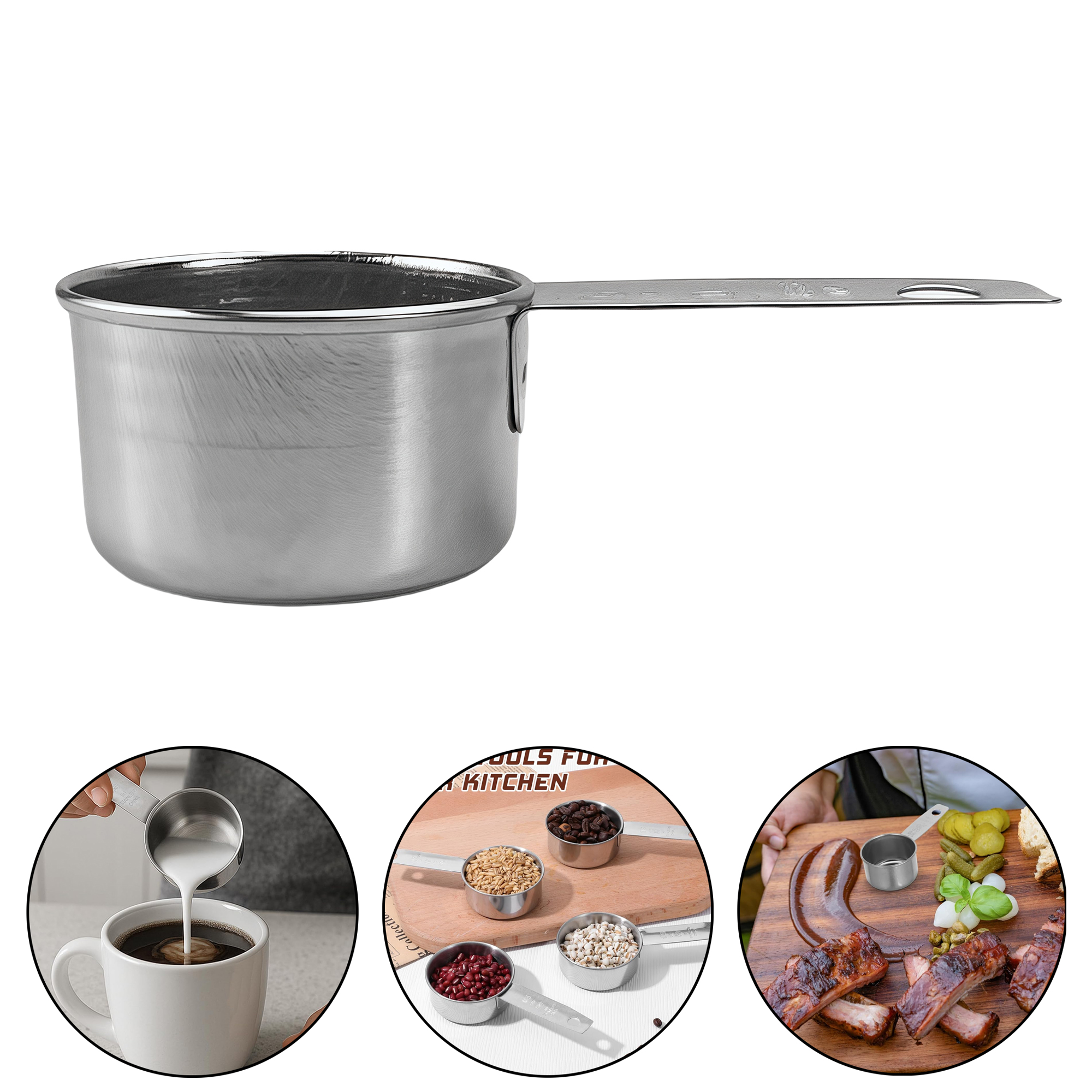 30ml Stainless Steel Sauce Cup with Measurement Marks 3