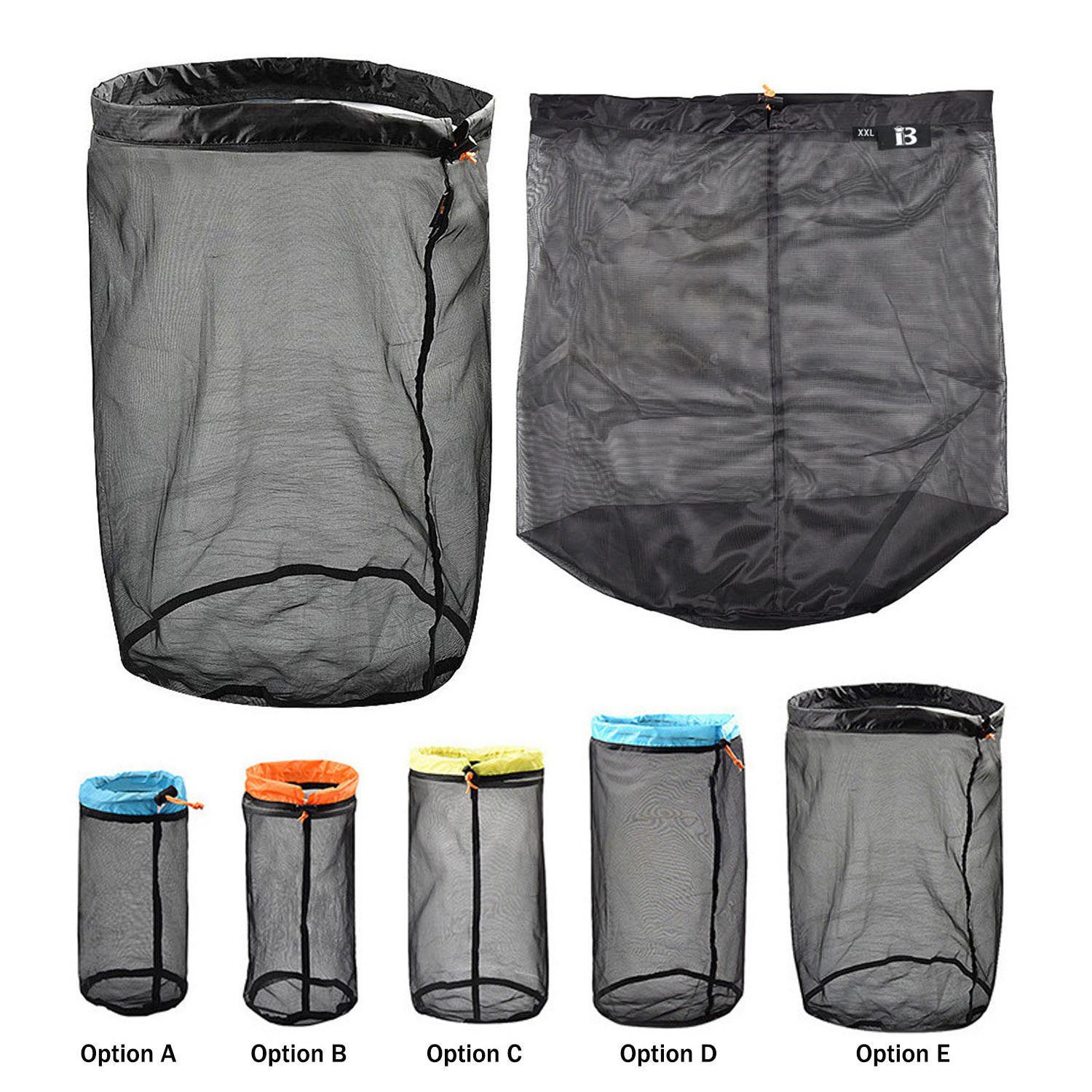 Lightweight Travel Nylon Mesh Drawstring Storage Bag 2