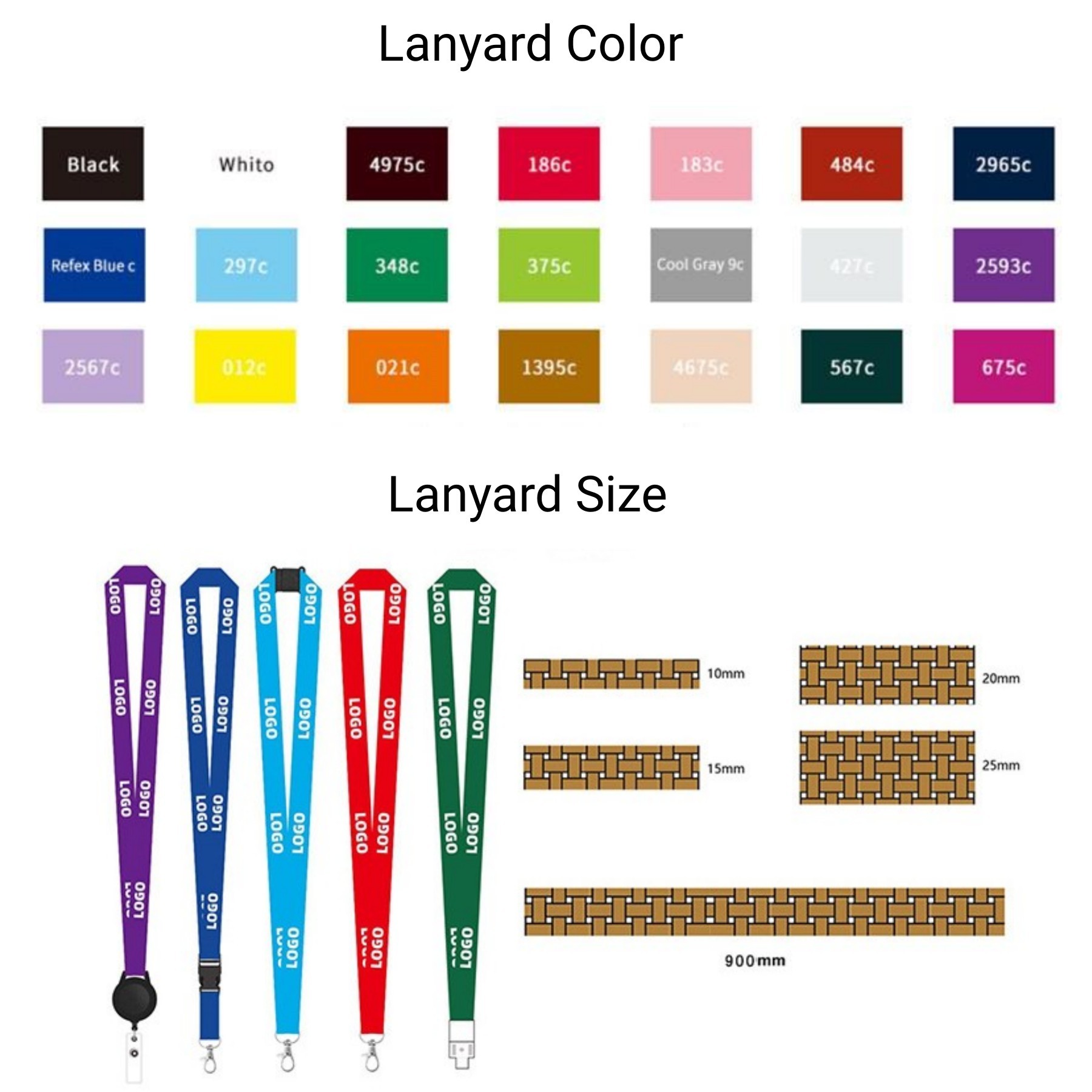 3/4" Heat Transfer Lanyard With Bulldog Clip 3