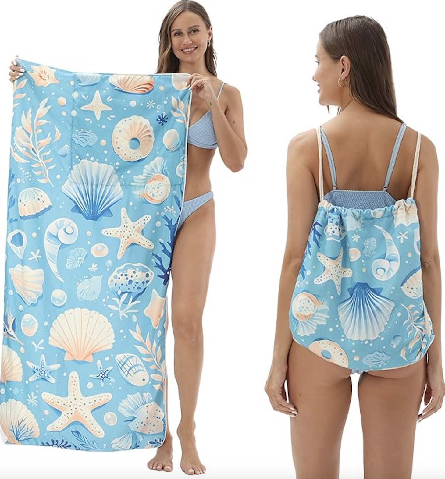 2-in-1Foldable Beach Towel & Storage Bag 2